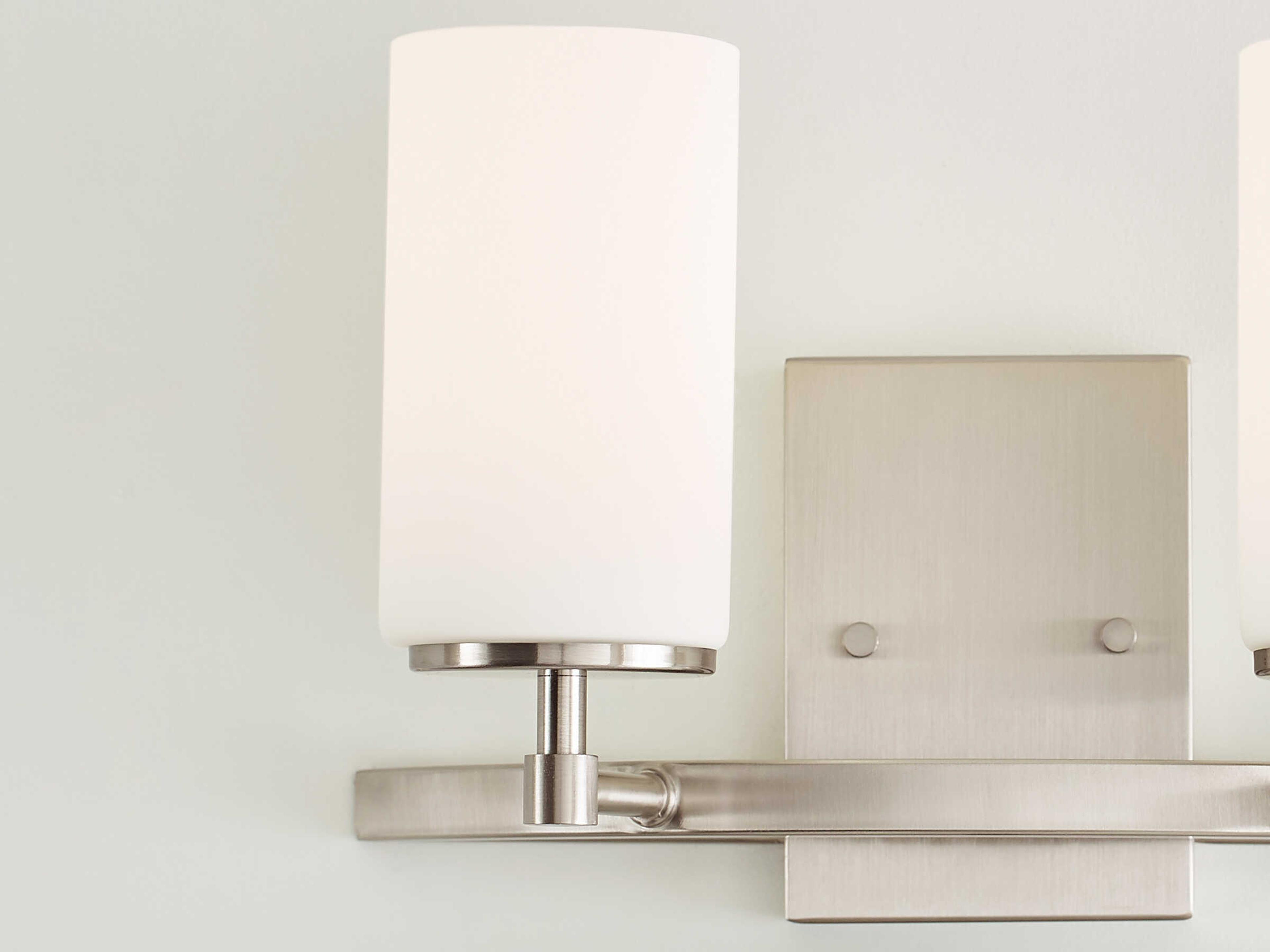 Generation Lighting Alturas 2-Light Brushed Nickel Glass Vanity Light