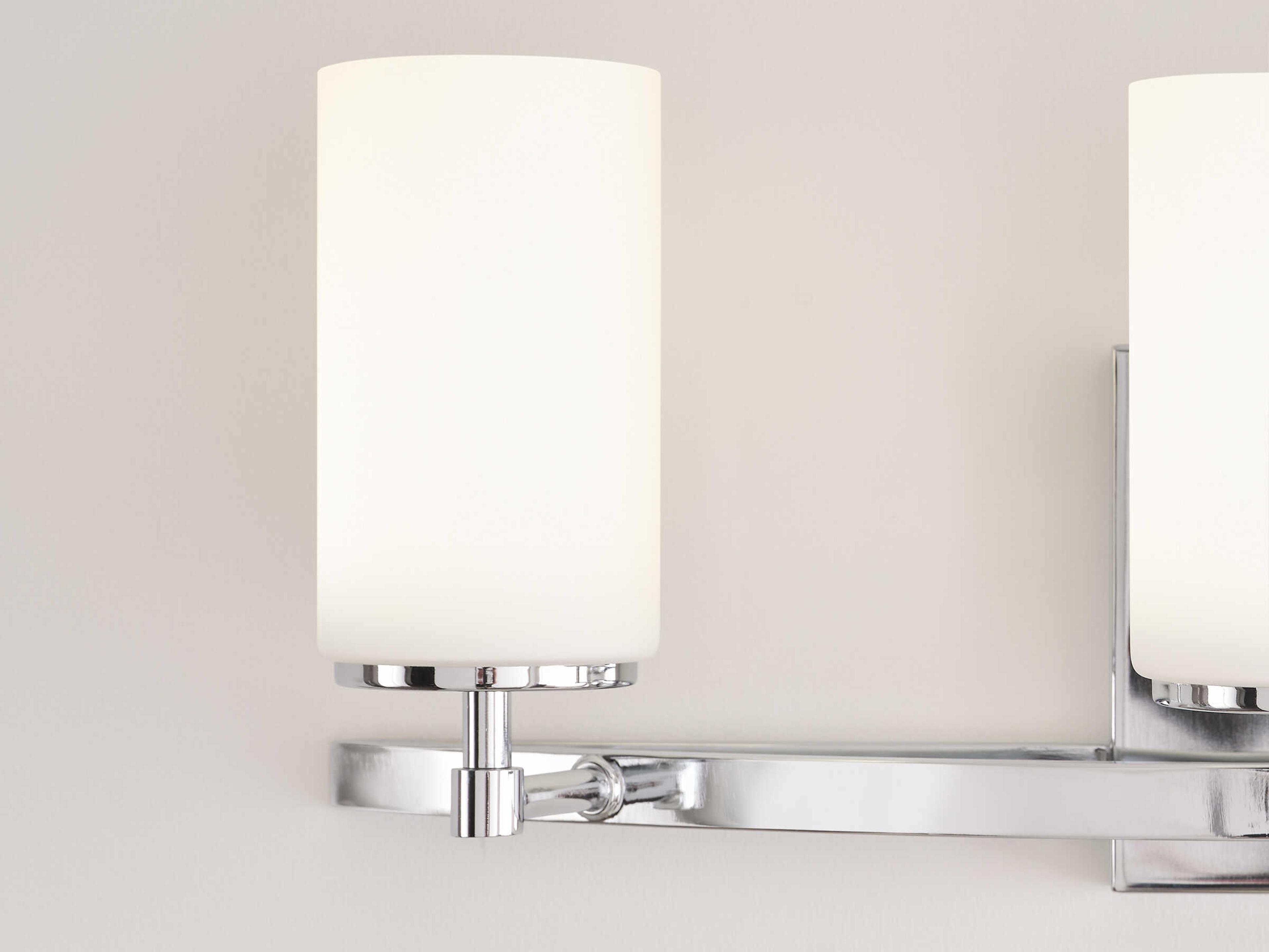 Generation Lighting Alturas 3-Light Chrome Glass Vanity Light