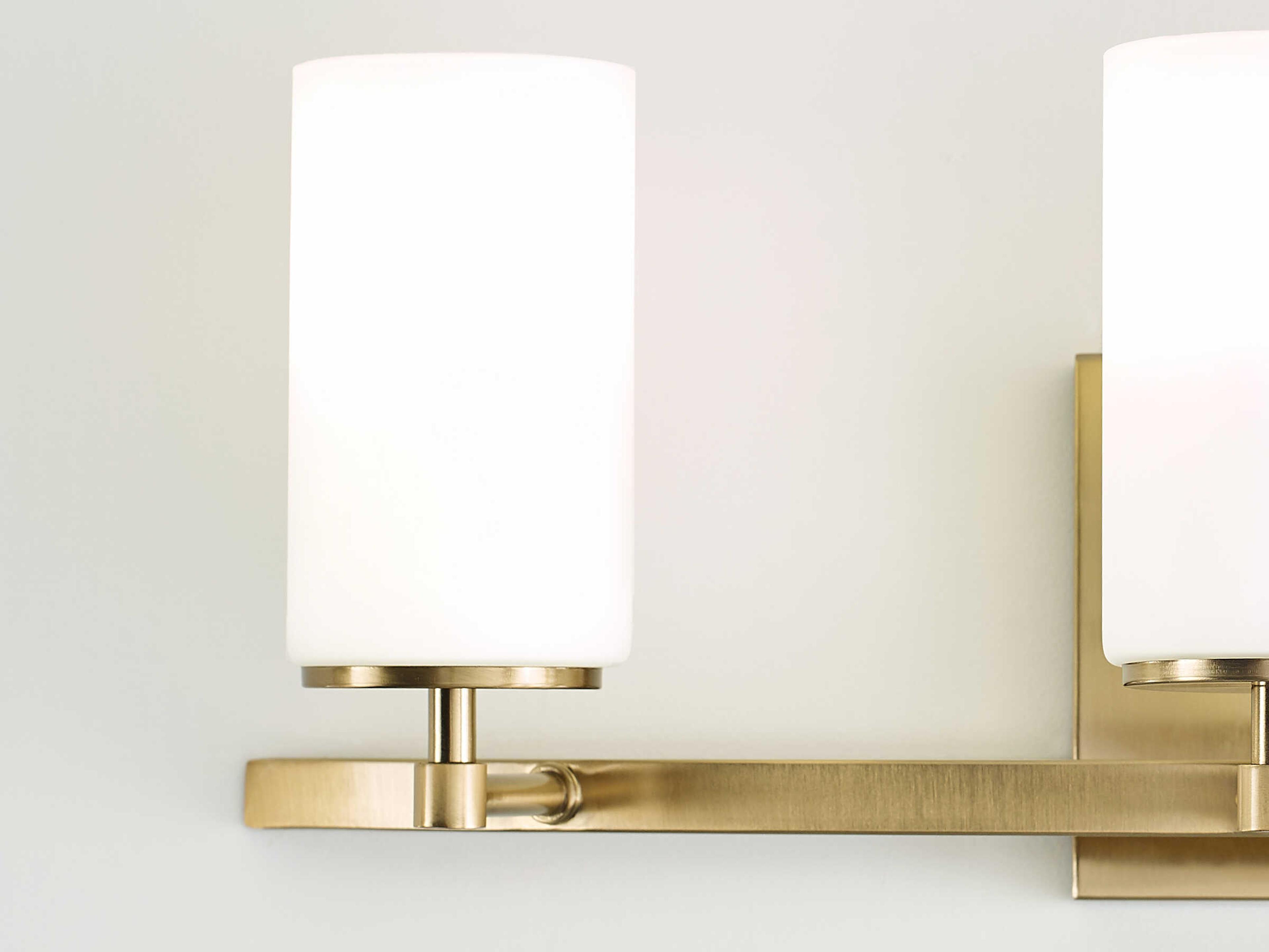 Generation Lighting Alturas 3-Light Satin Brass Glass Vanity Light