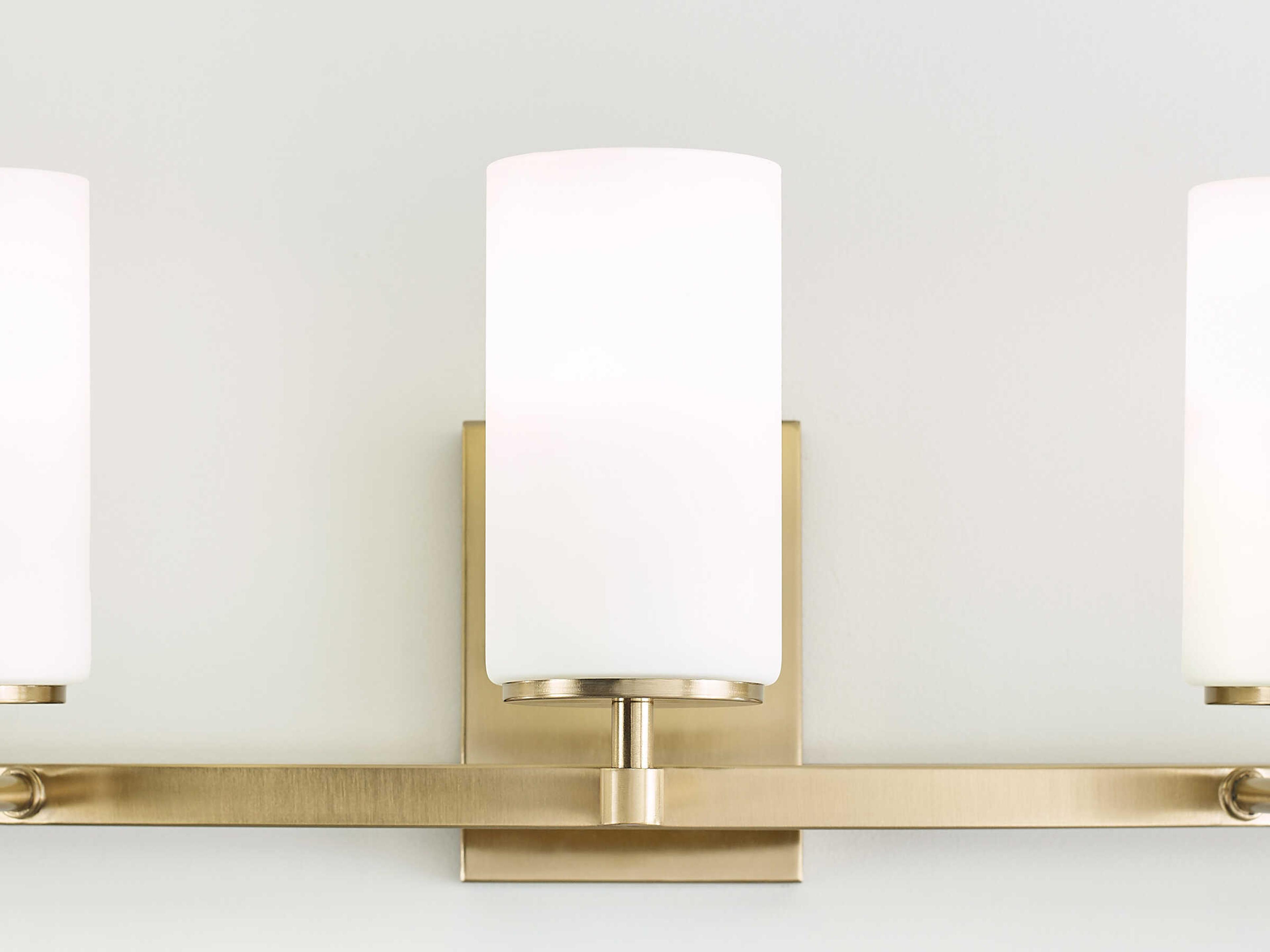 Generation Lighting Alturas 3-Light Satin Brass Glass Vanity Light