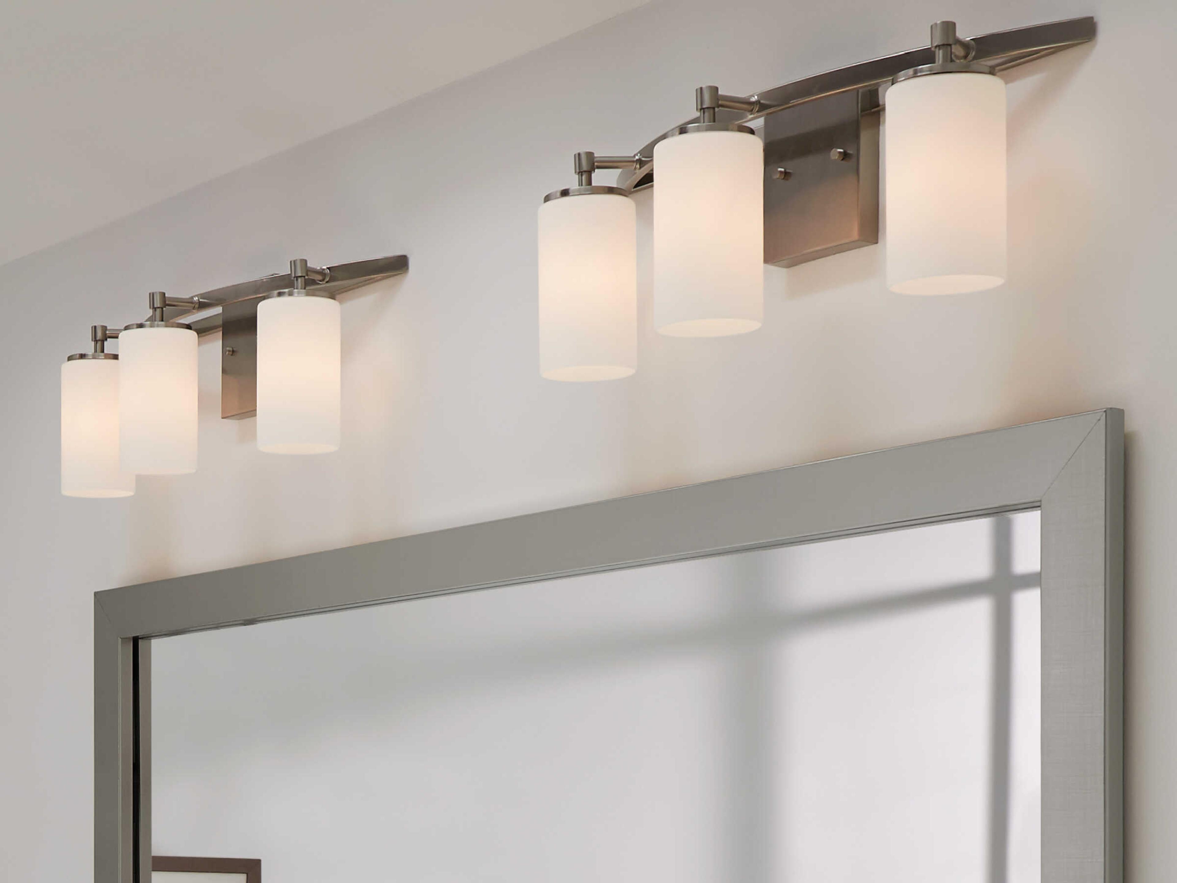 Generation Lighting Alturas 3-Light Brushed Nickel Glass Vanity Light