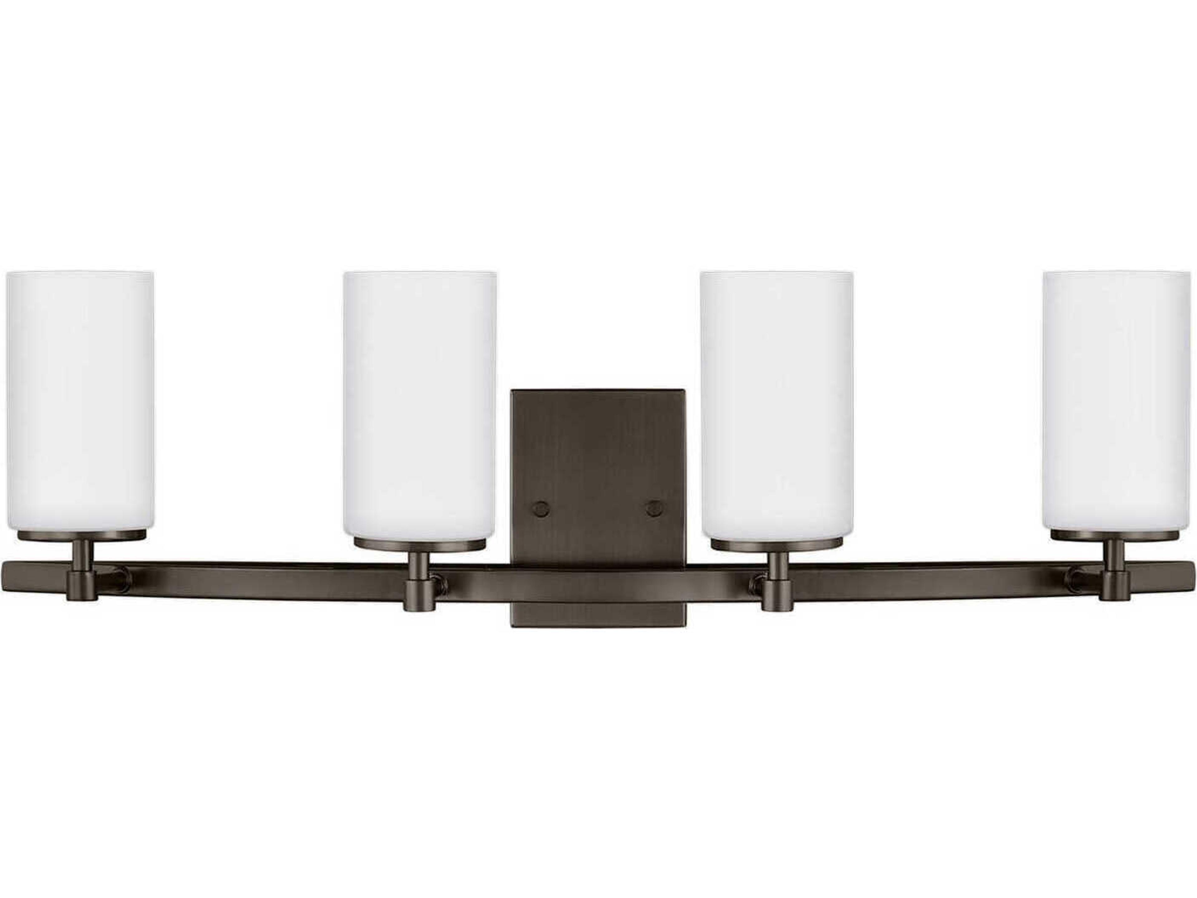 Alturas 4-Light Brushed Oil Rubbed Bronze Glass Vanity Light