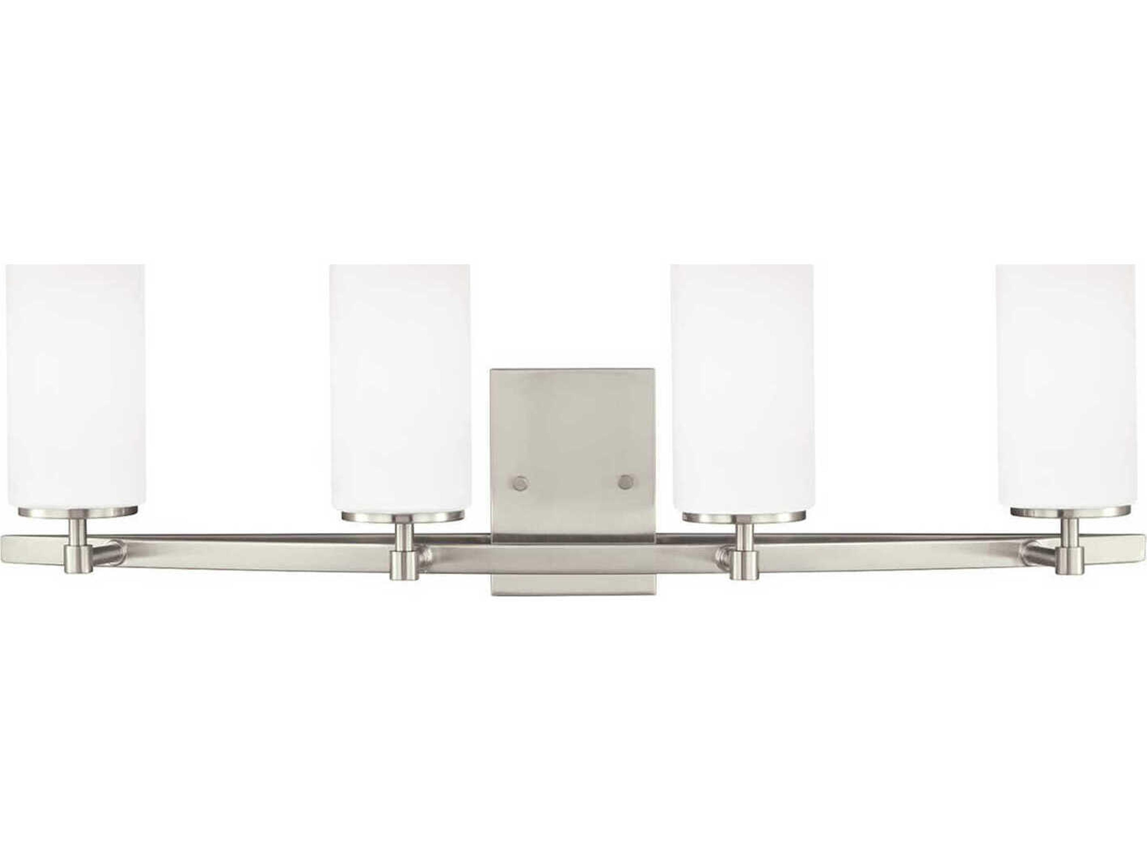 Alturas 4-Light Brushed Nickel Glass Vanity Light