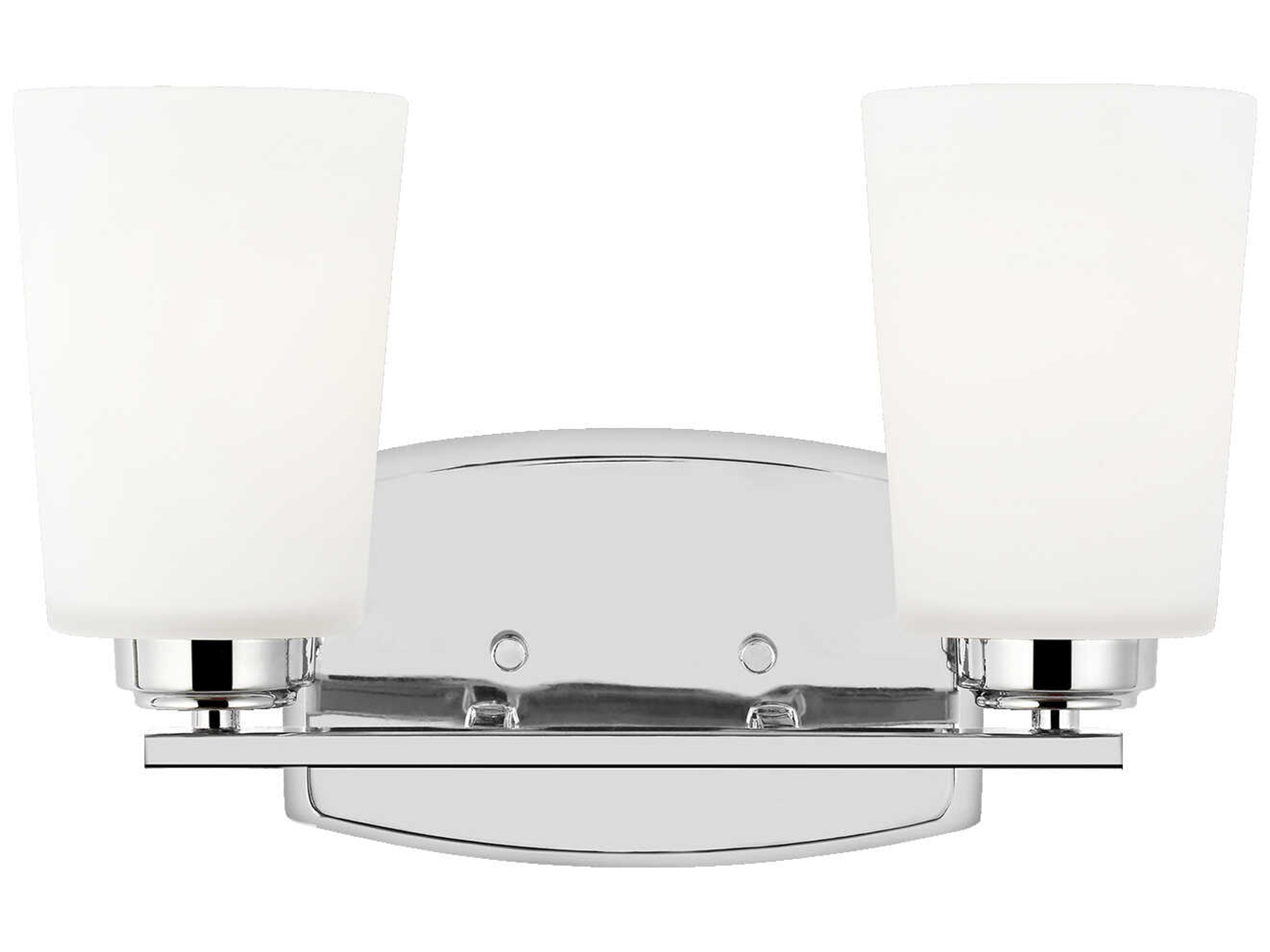 Franport 2-Light Chrome Glass Vanity Light