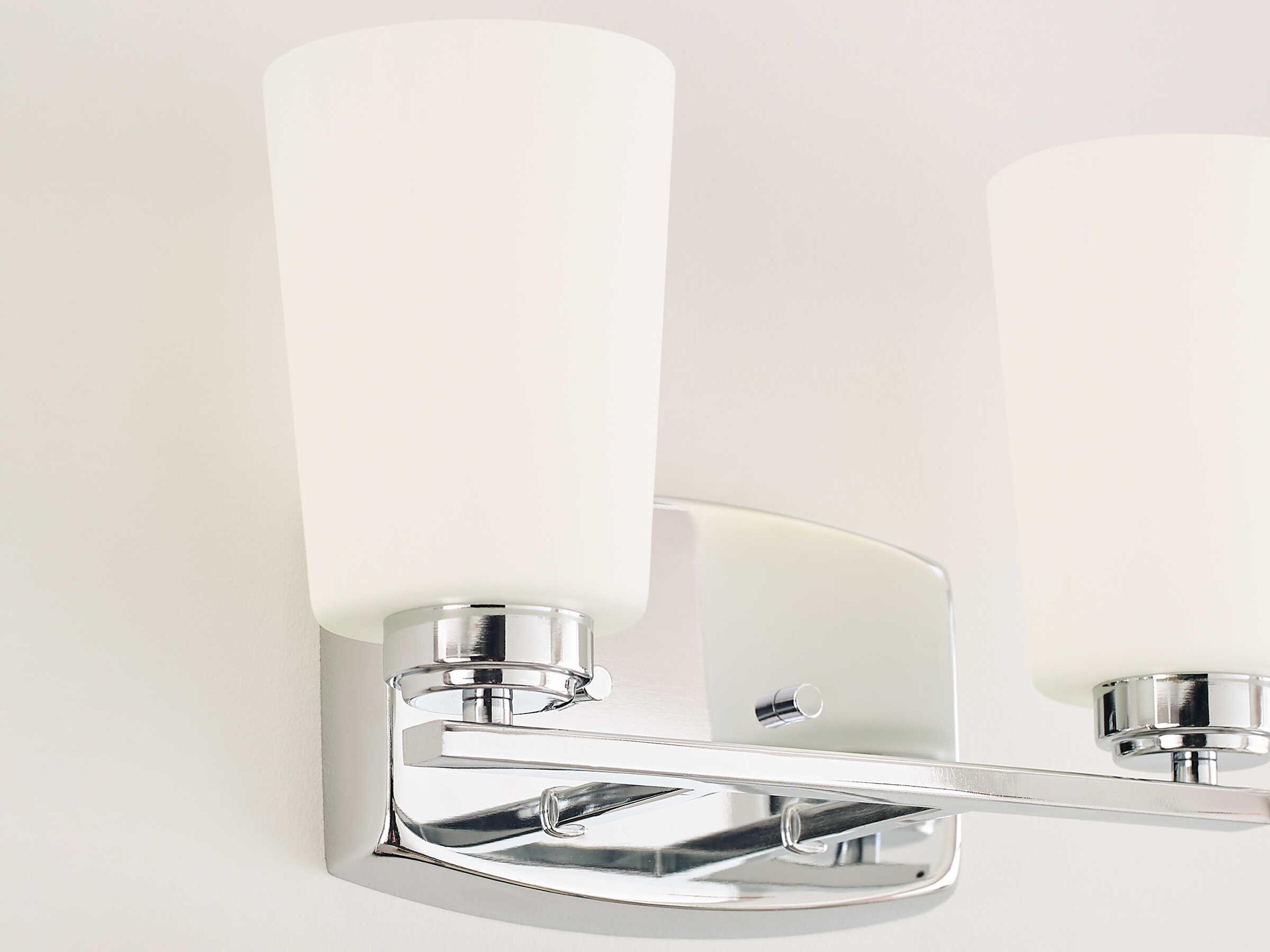 Generation Lighting Franport 2-Light Chrome Glass Vanity Light