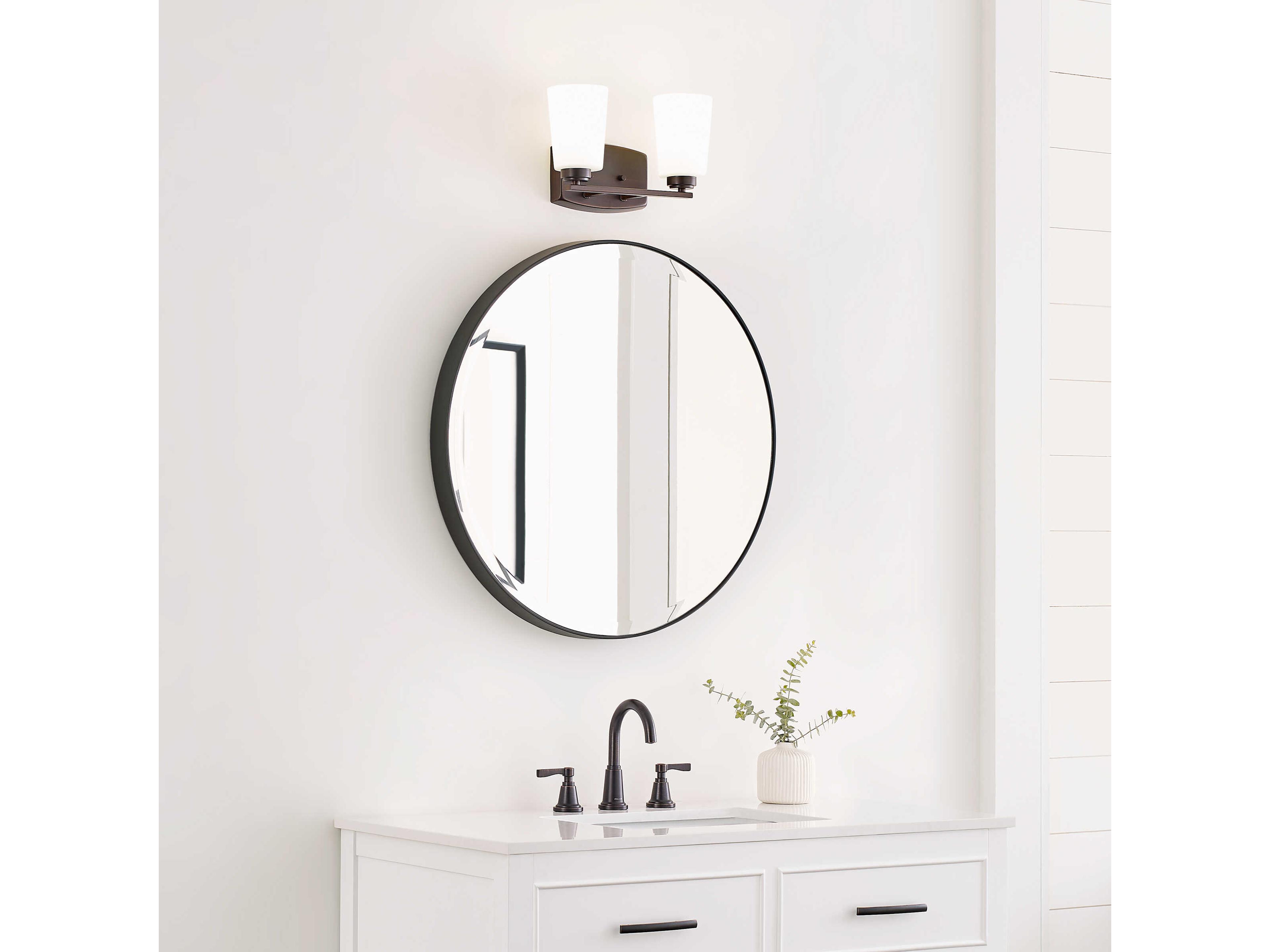 Generation Lighting Franport 2-Light Bronze Glass Vanity Light