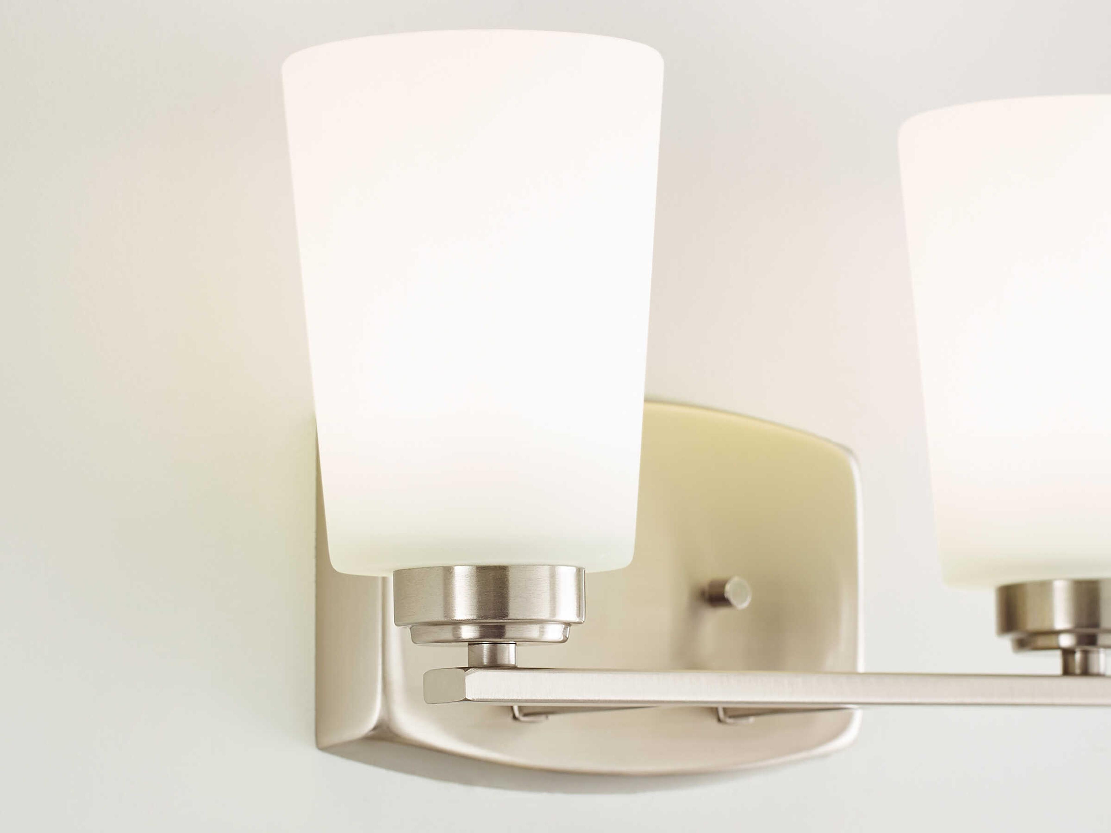 Generation Lighting Franport 2-Light Brushed Nickel Glass Vanity Light