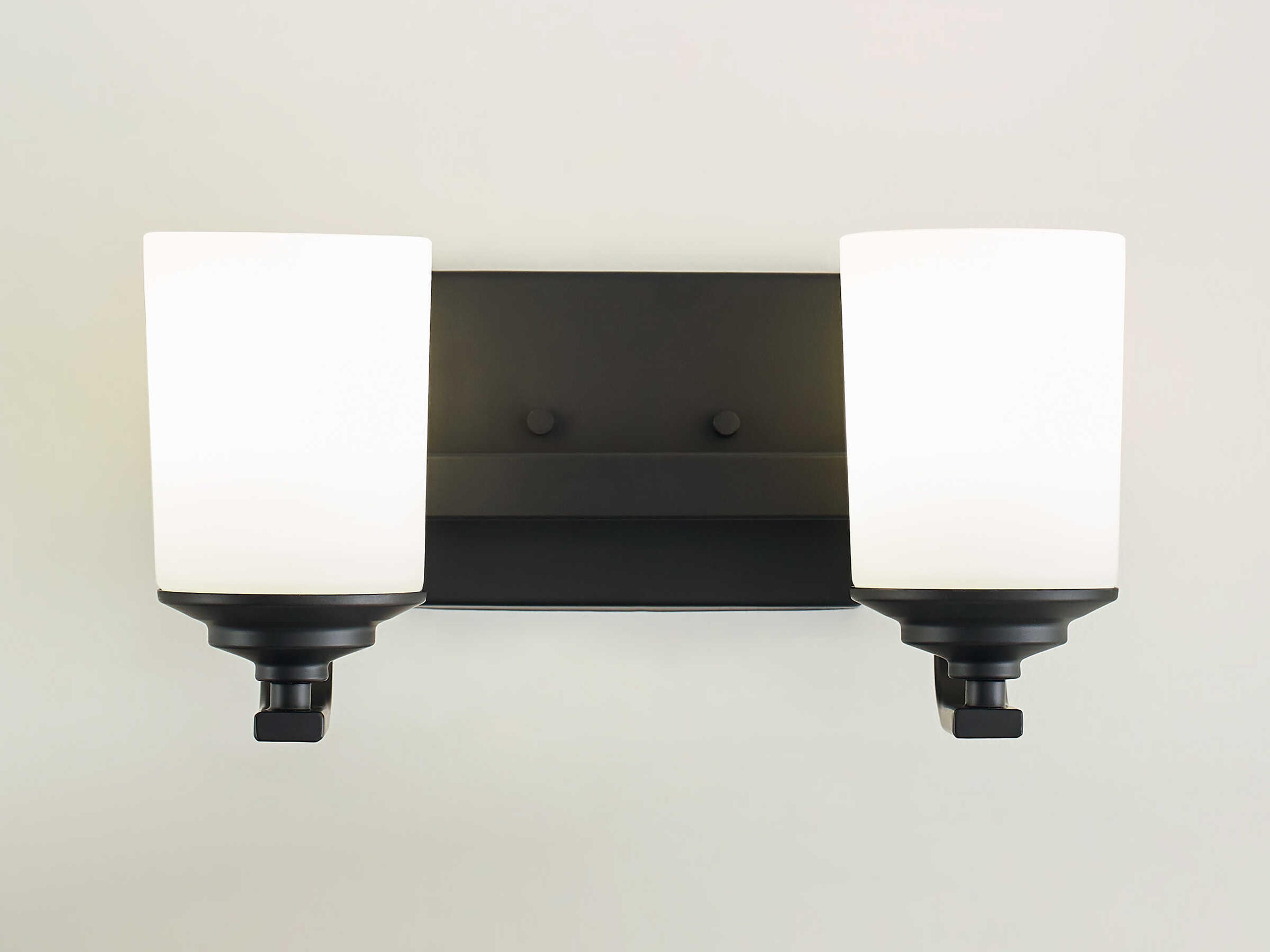 Generation Lighting Kemal 2-Light Midnight Black Glass Vanity Light