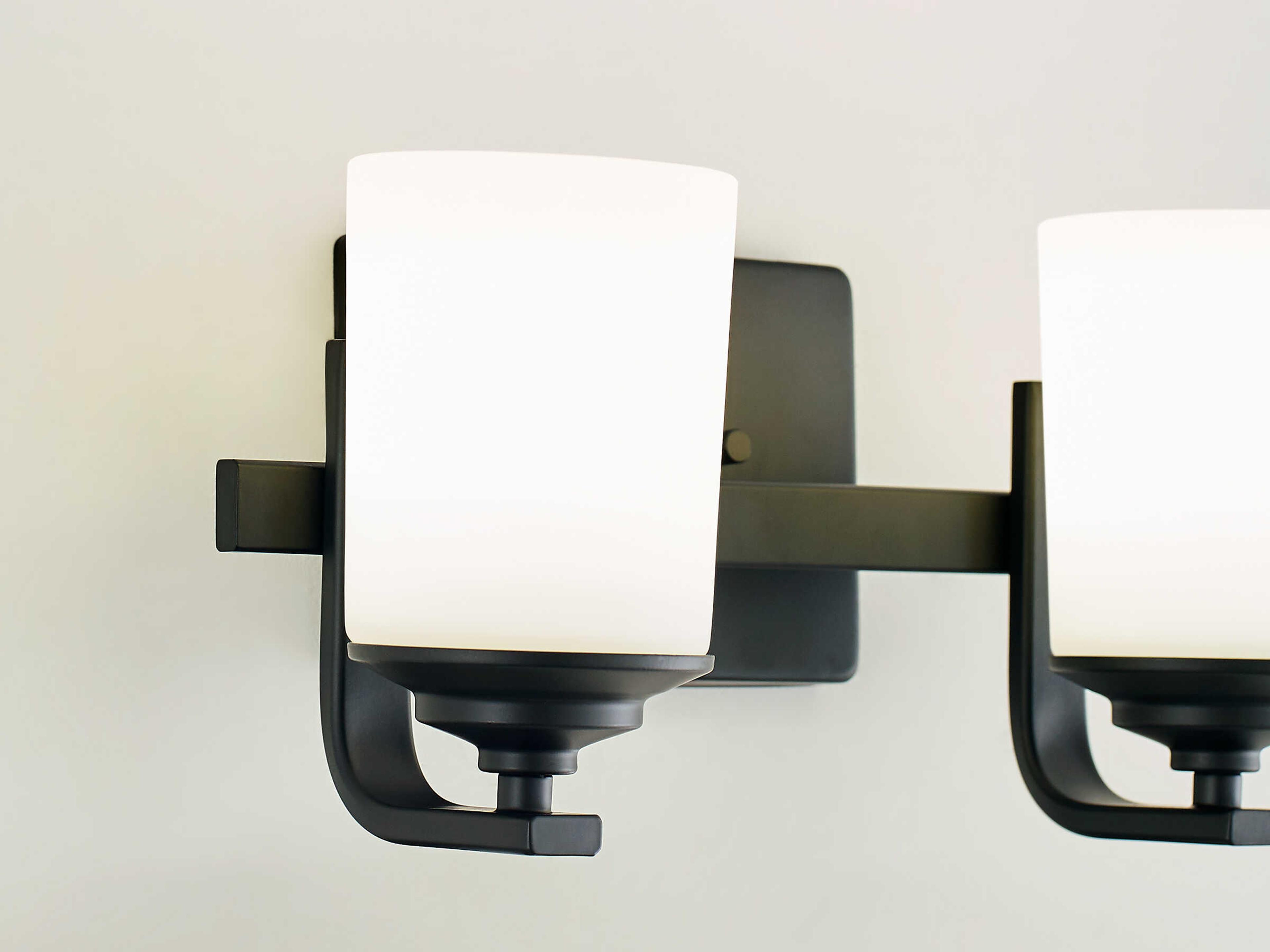 Generation Lighting Kemal 2-Light Midnight Black Glass Vanity Light