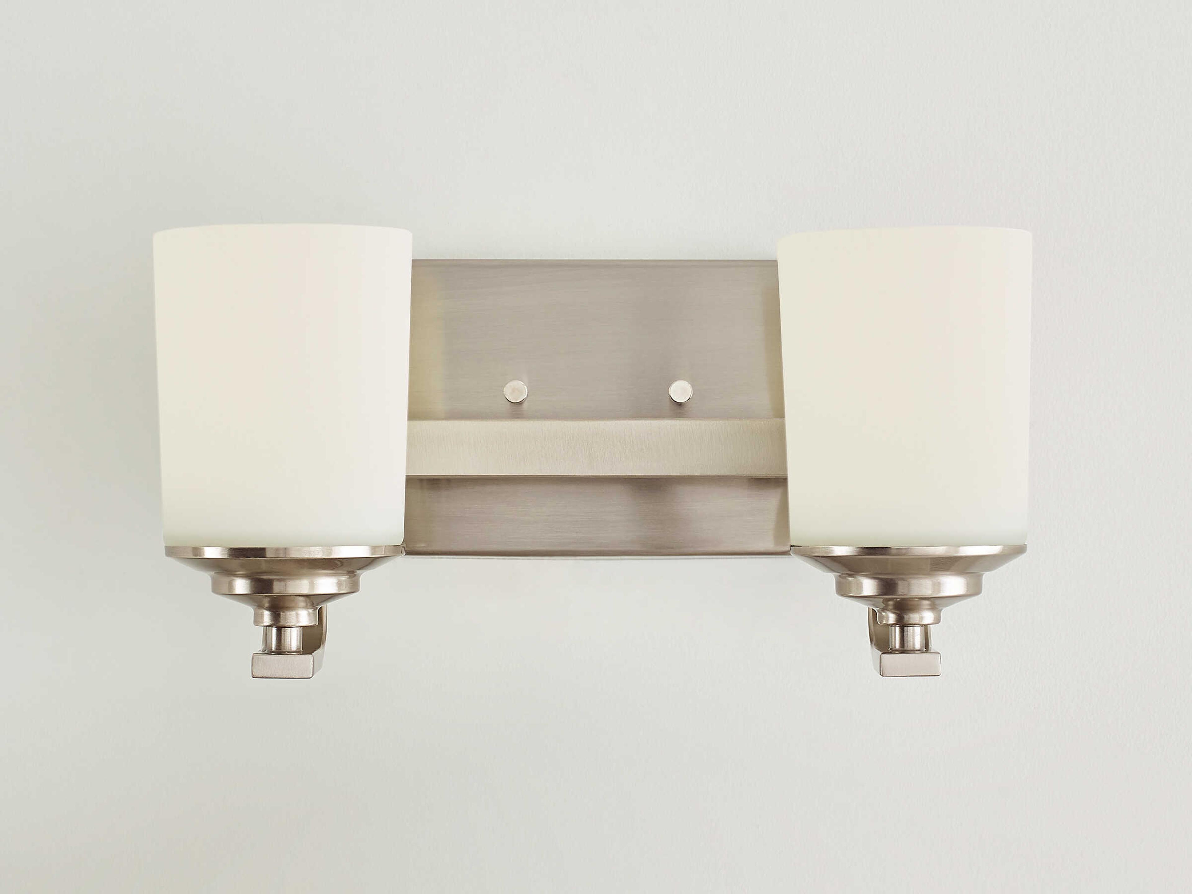 Generation Lighting Kemal 2-Light Brushed Nickel Glass Vanity Light