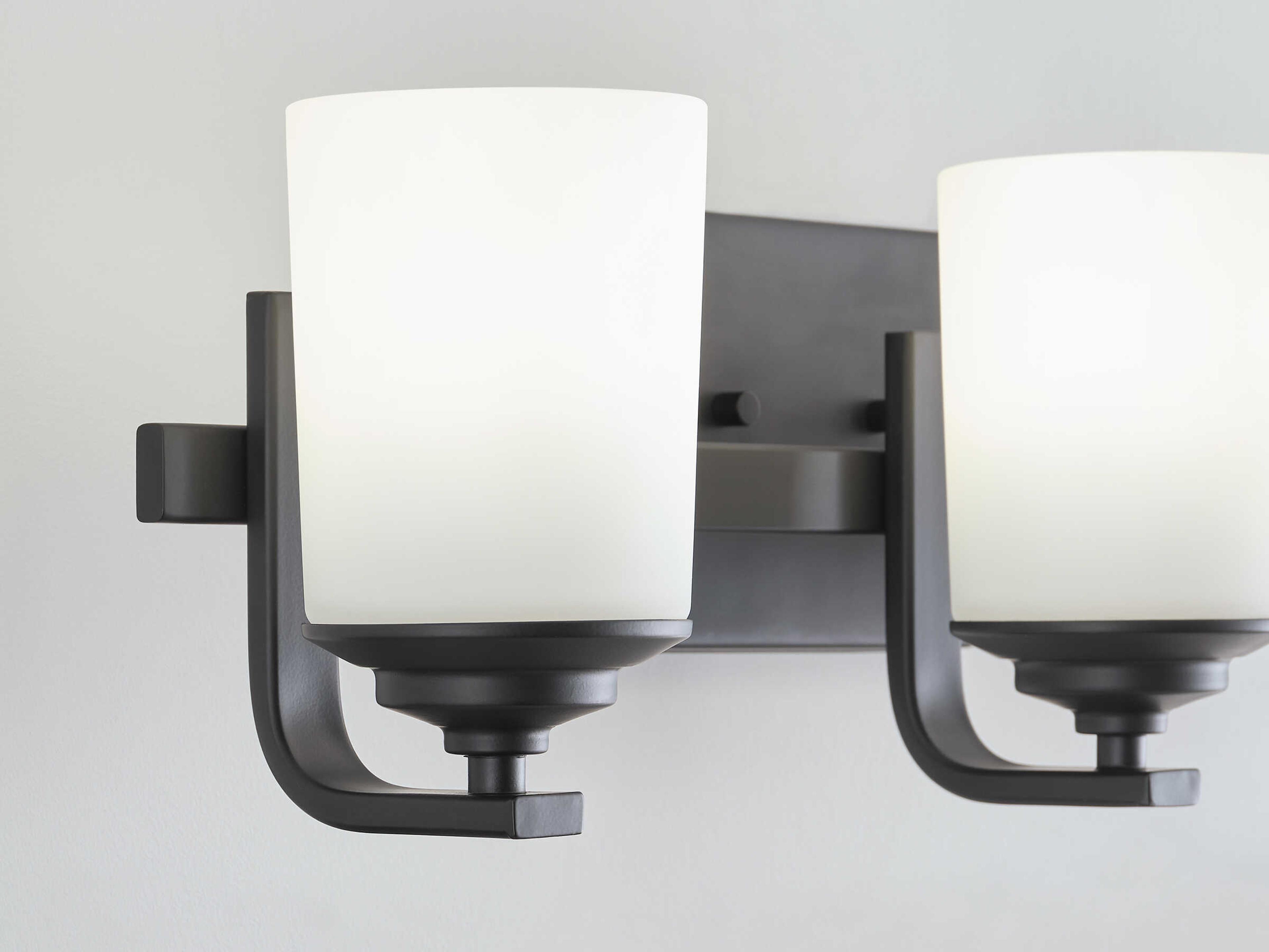 Generation Lighting Kemal 3-Light Midnight Black Glass Vanity Light