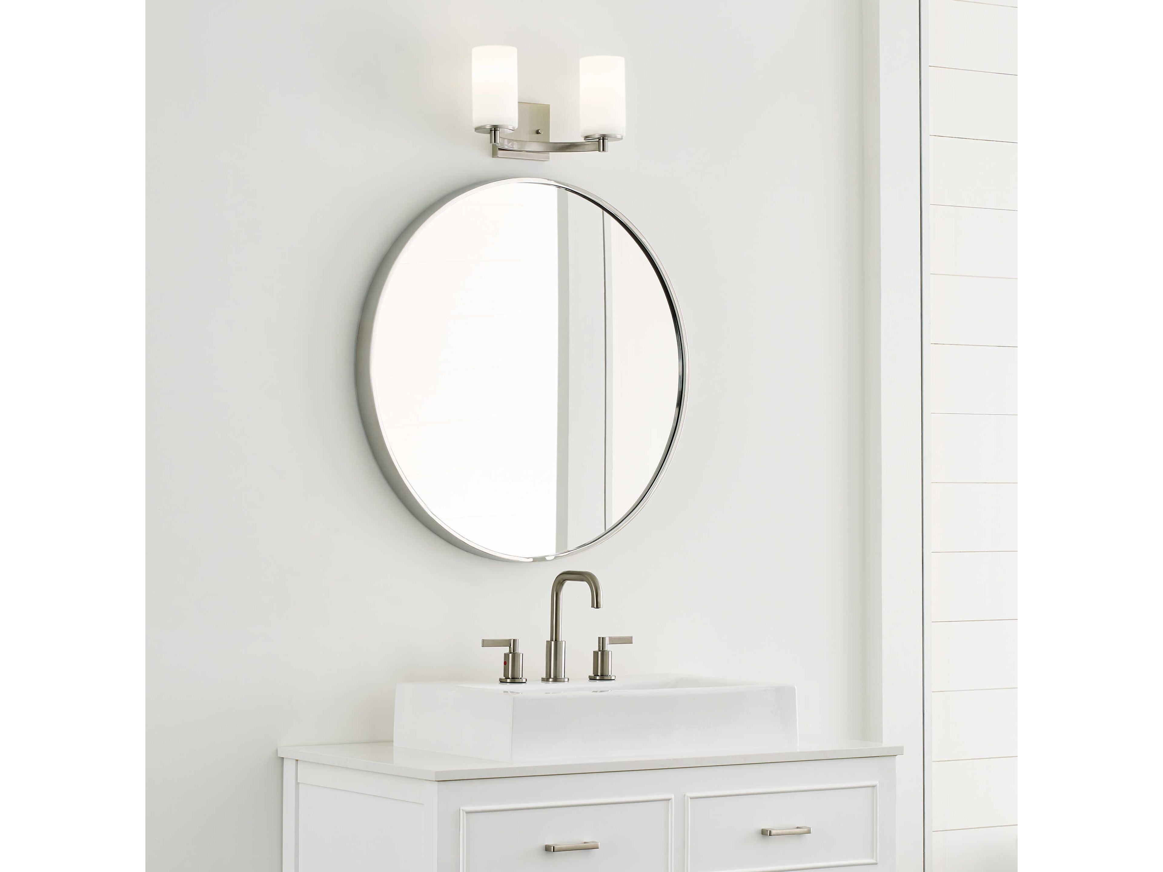 Generation Lighting Hettinger 2-Light Brushed Nickel Glass Vanity Light
