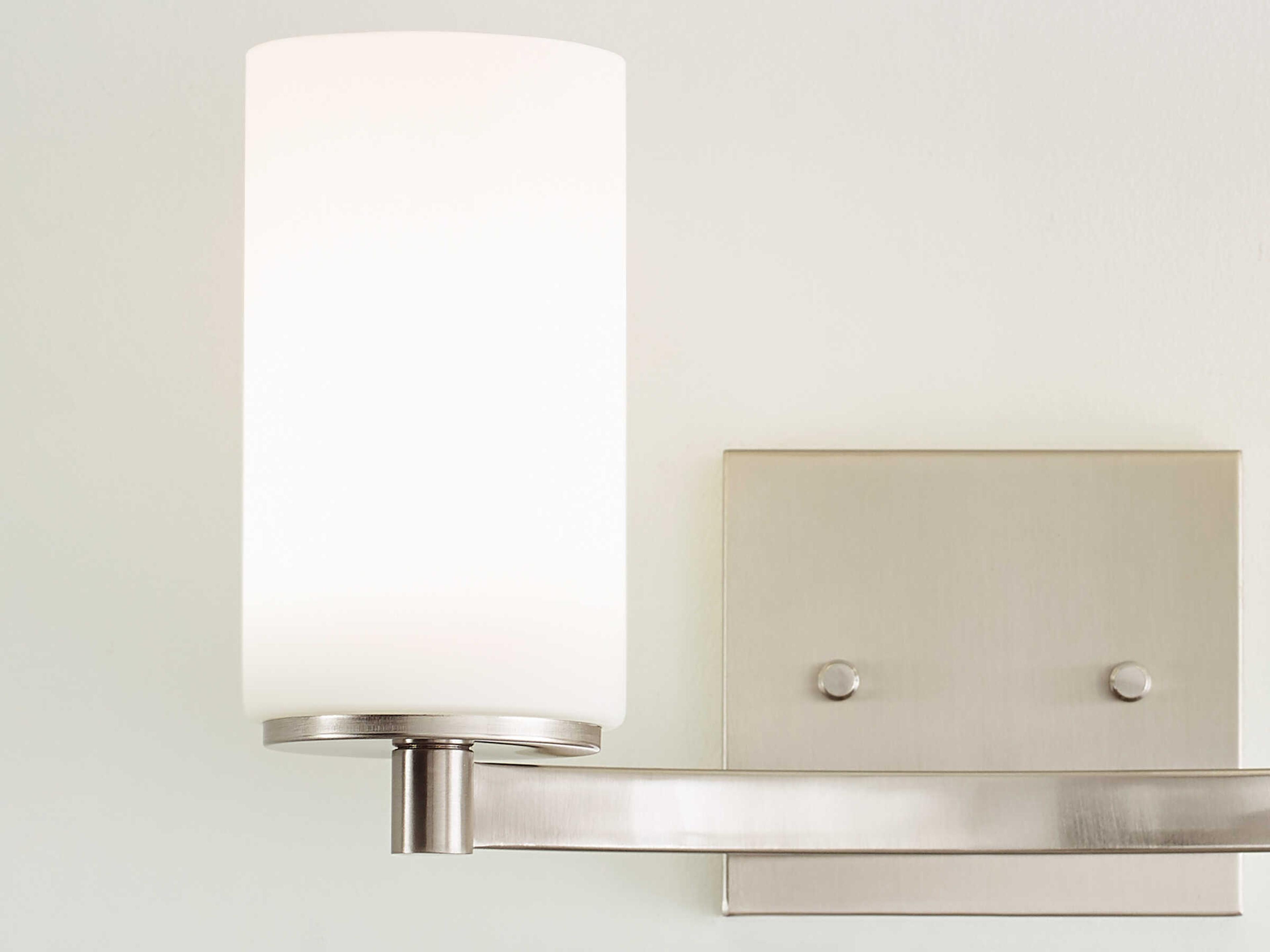 Generation Lighting Hettinger 2-Light Brushed Nickel Glass Vanity Light