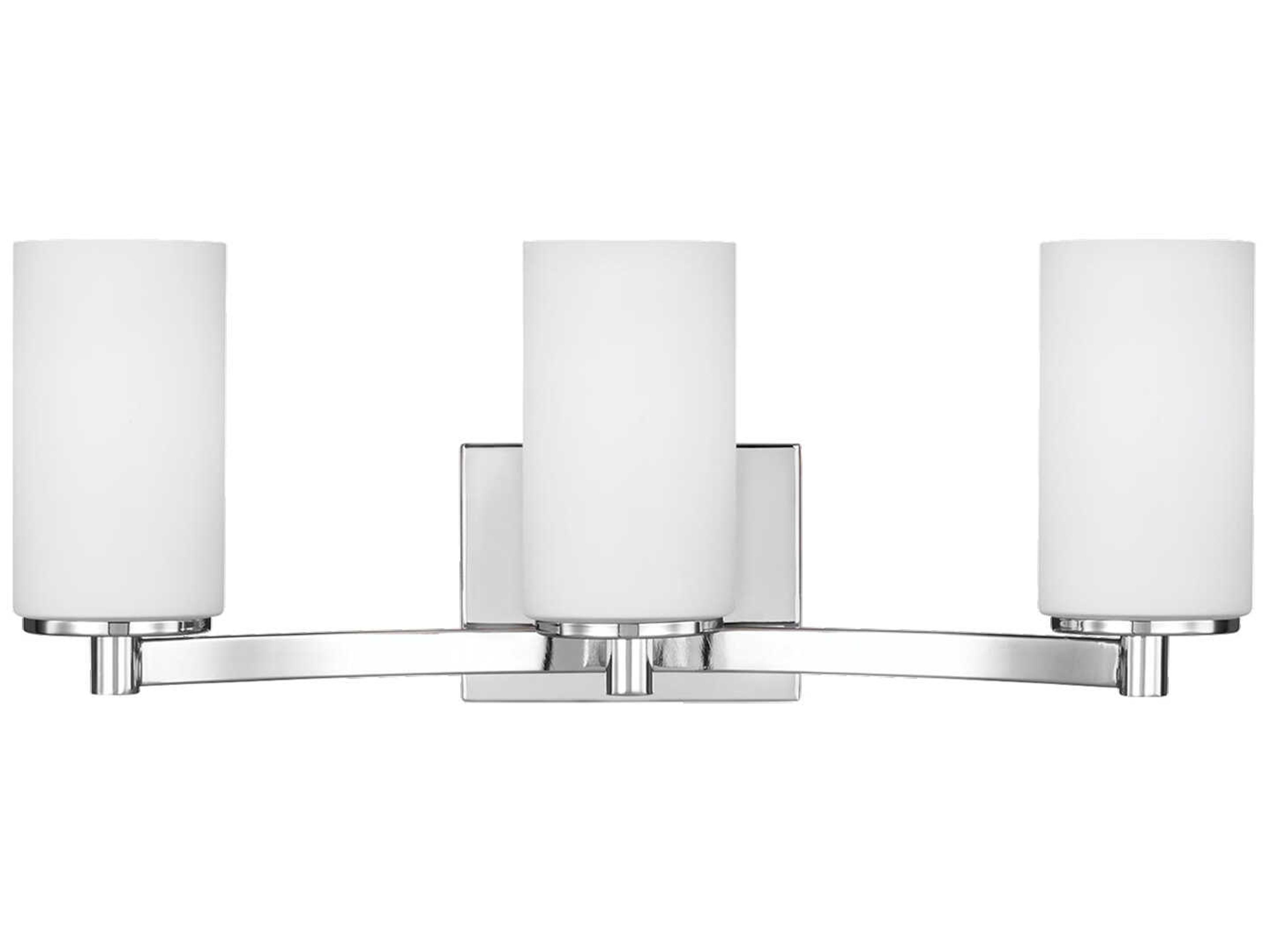 Hettinger 3-Light Chrome Glass Vanity Light