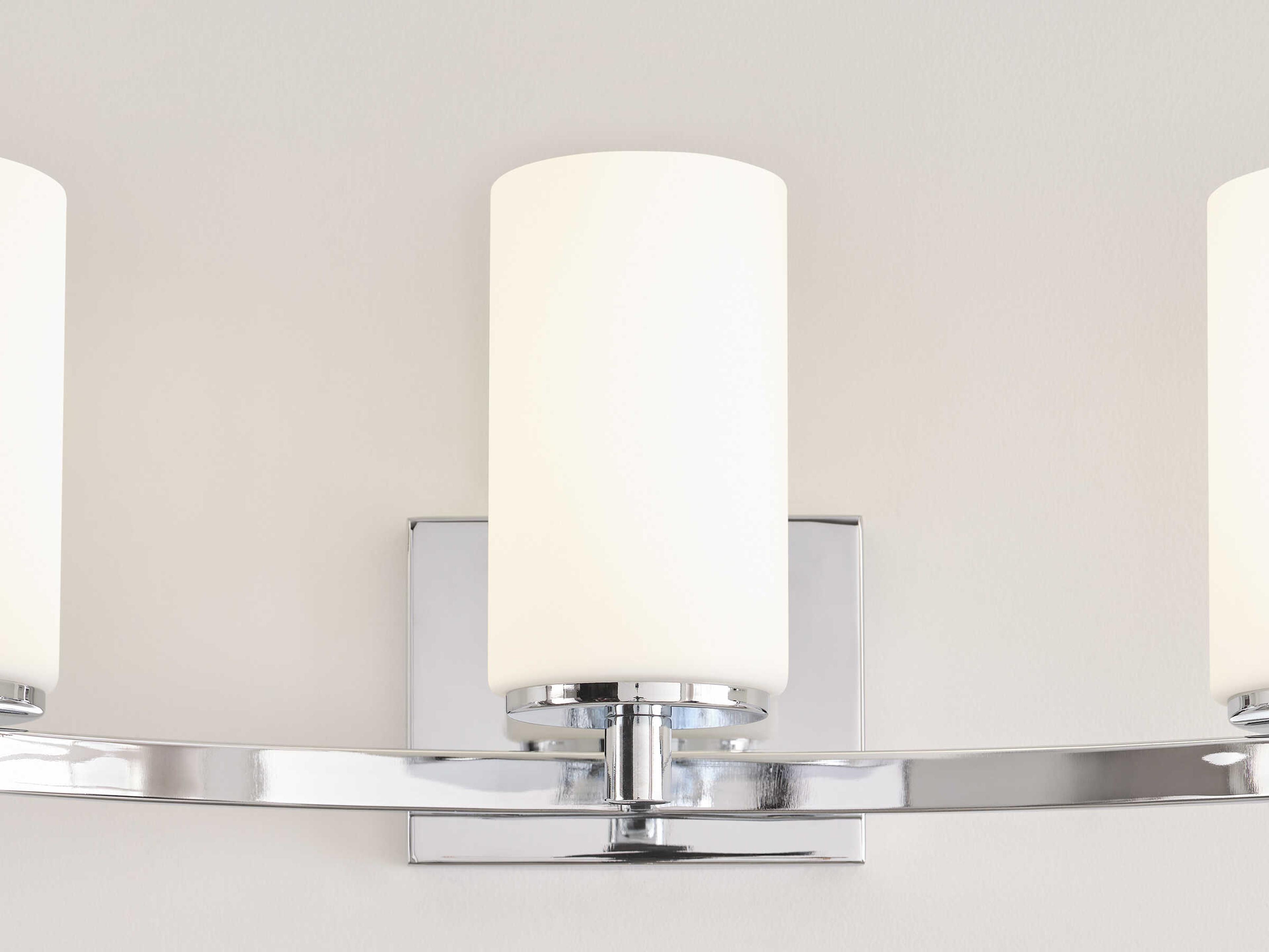 Generation Lighting Hettinger 3-Light Chrome Glass Vanity Light