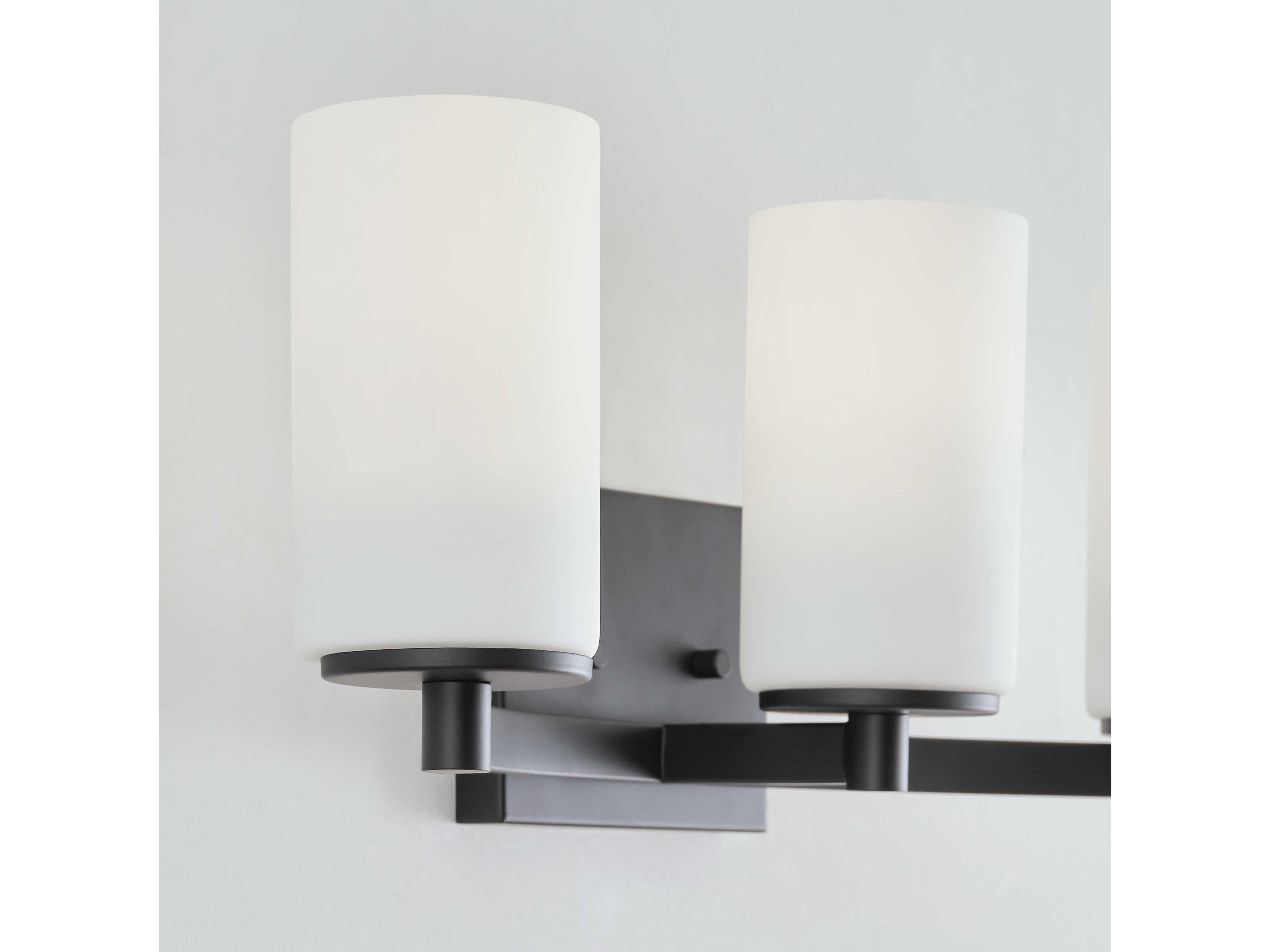 Generation Lighting Hettinger 3-Light Midnight Black Glass Vanity Light