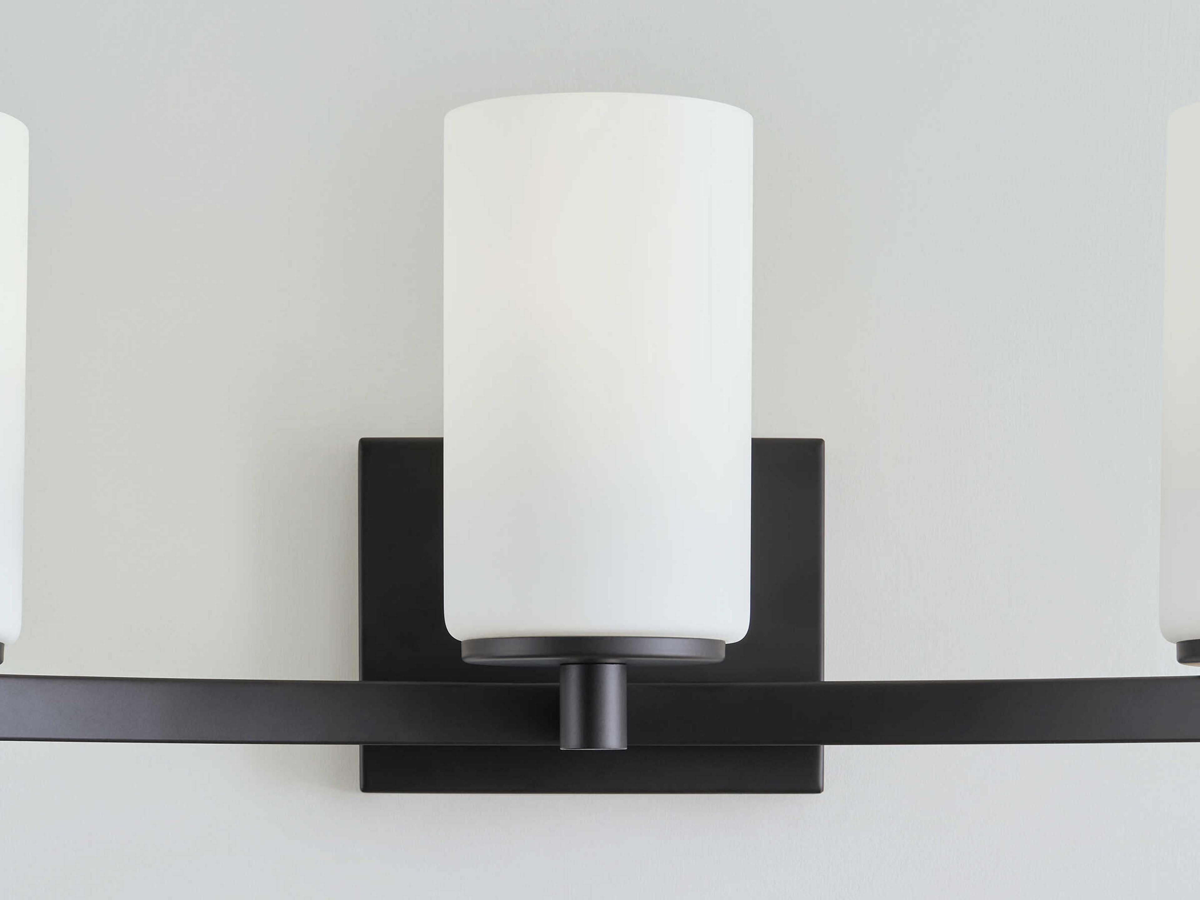 Generation Lighting Hettinger 3-Light Midnight Black Glass Vanity Light