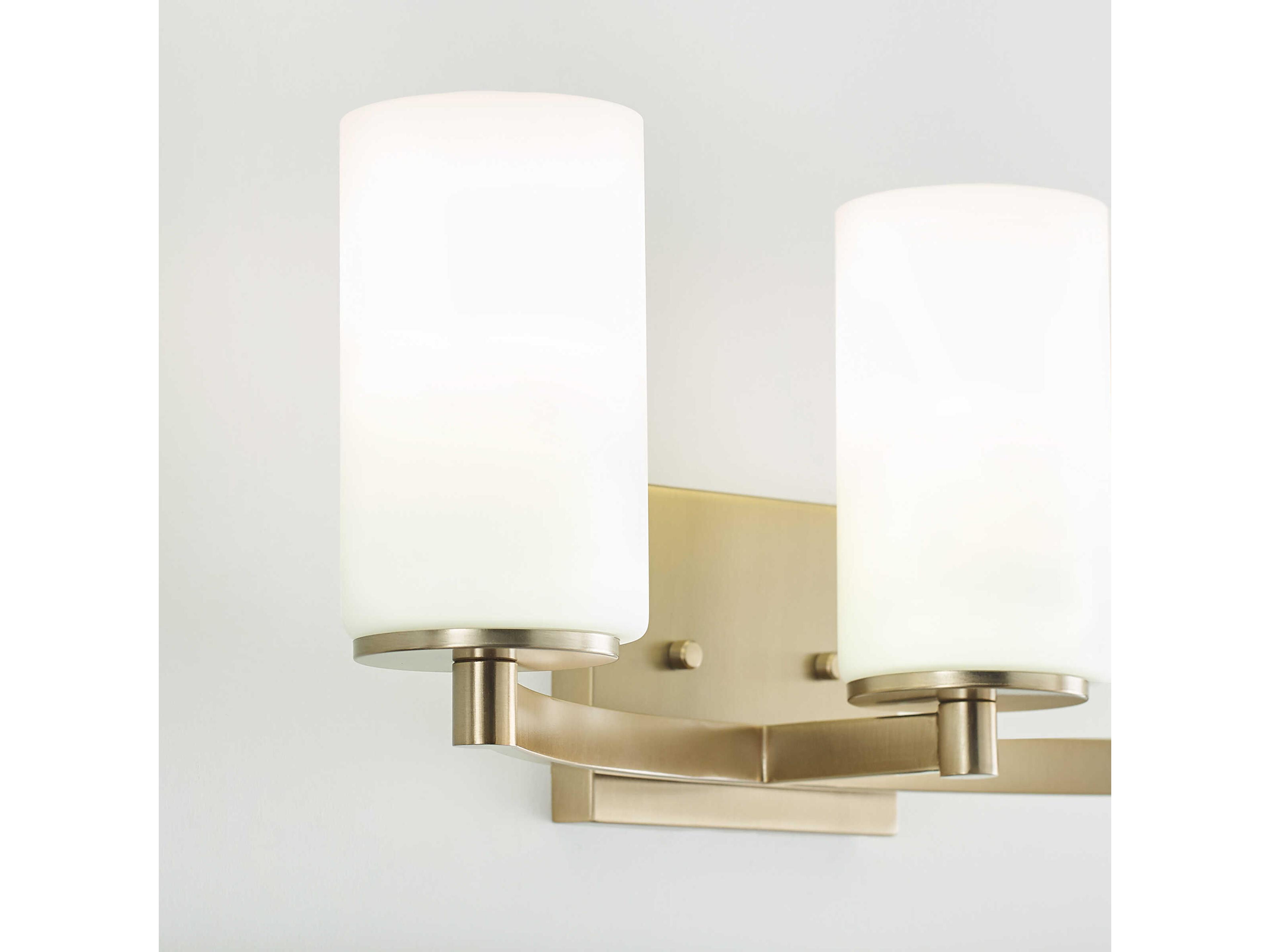 Generation Lighting Hettinger 3-Light Satin Brass Glass Vanity Light