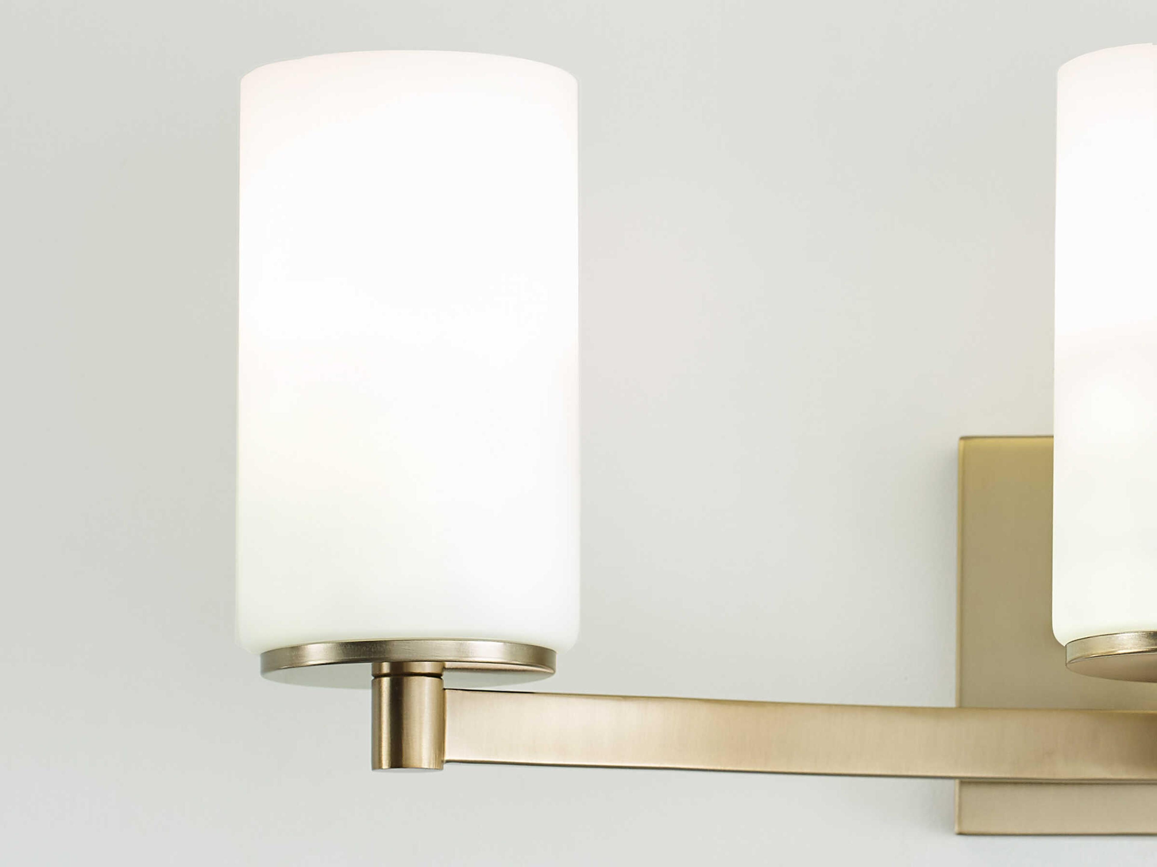 Generation Lighting Hettinger 3-Light Satin Brass Glass Vanity Light