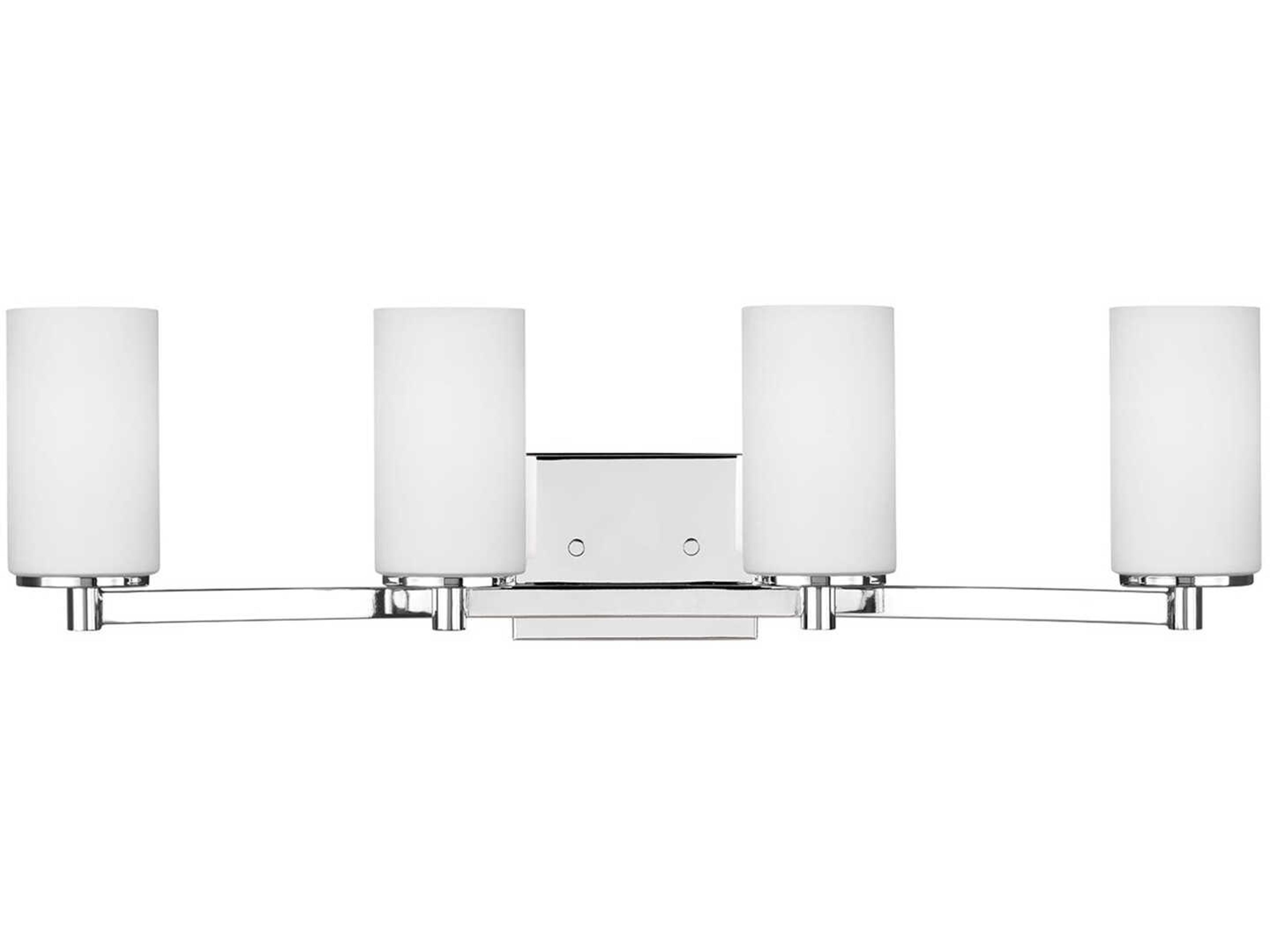 Hettinger 4-Light Chrome Glass Vanity Light