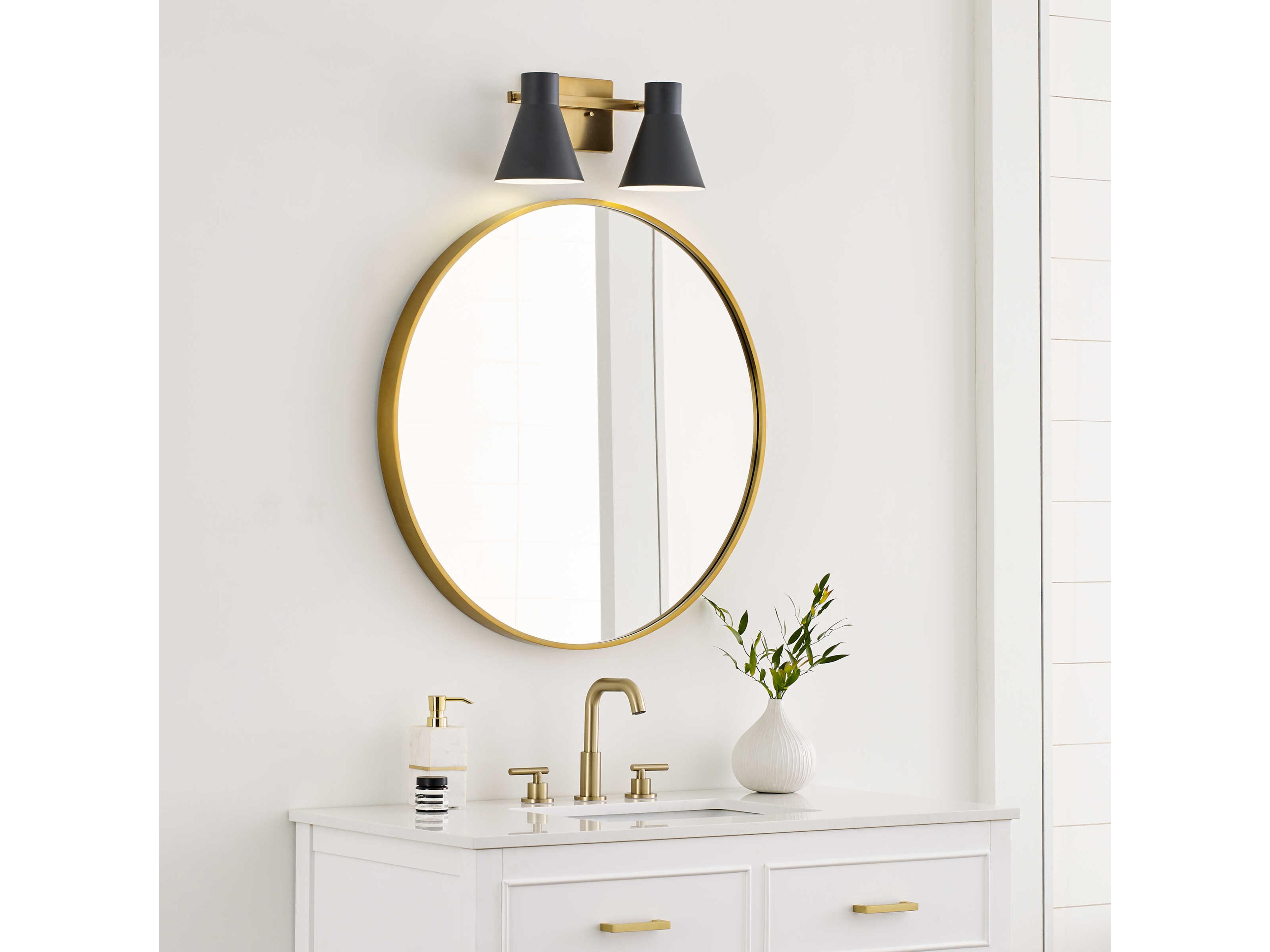 Generation Lighting Towner 2-Light Satin Brass Vanity Light