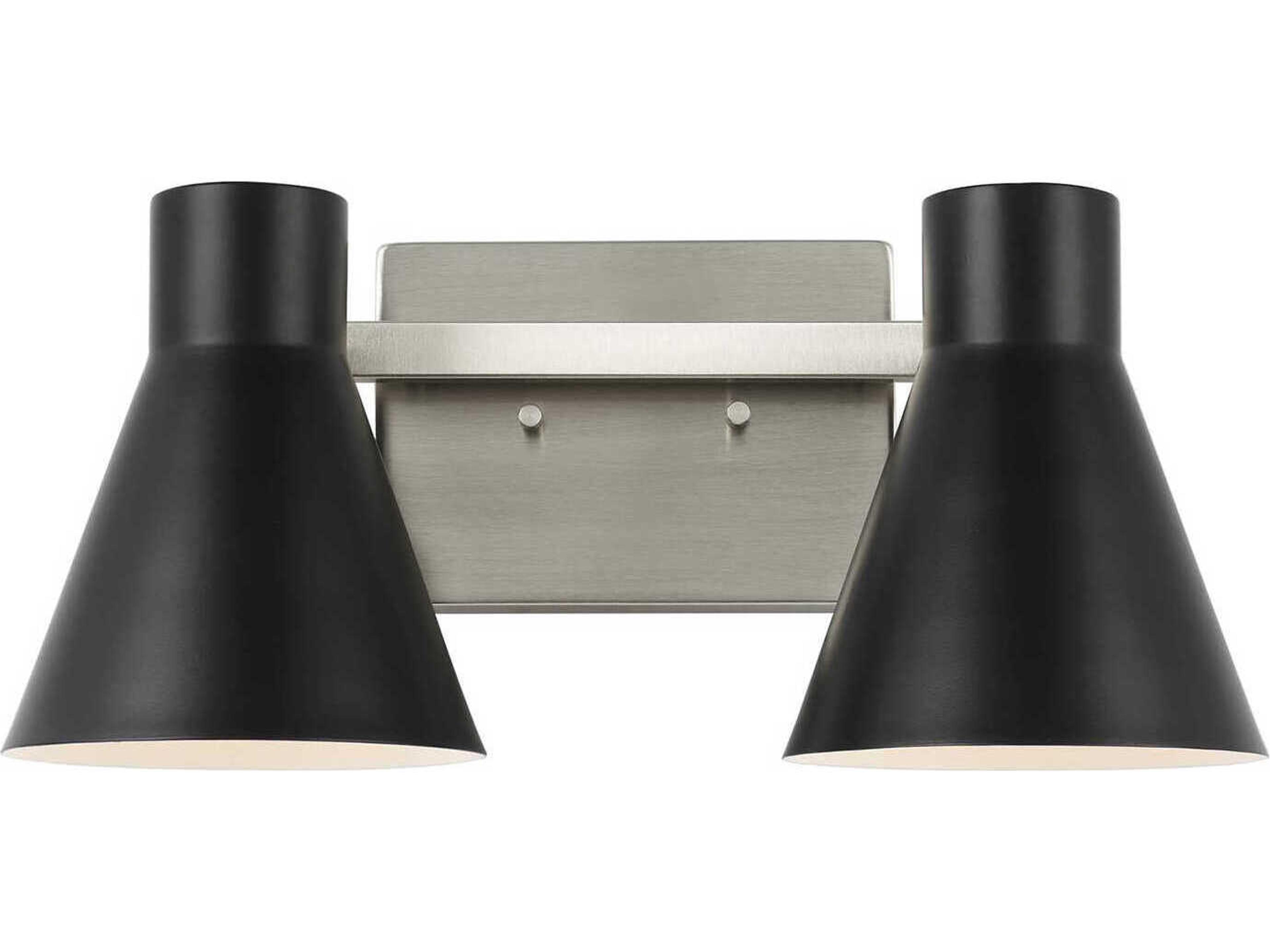Towner 2-Light Brushed Nickel Vanity Light
