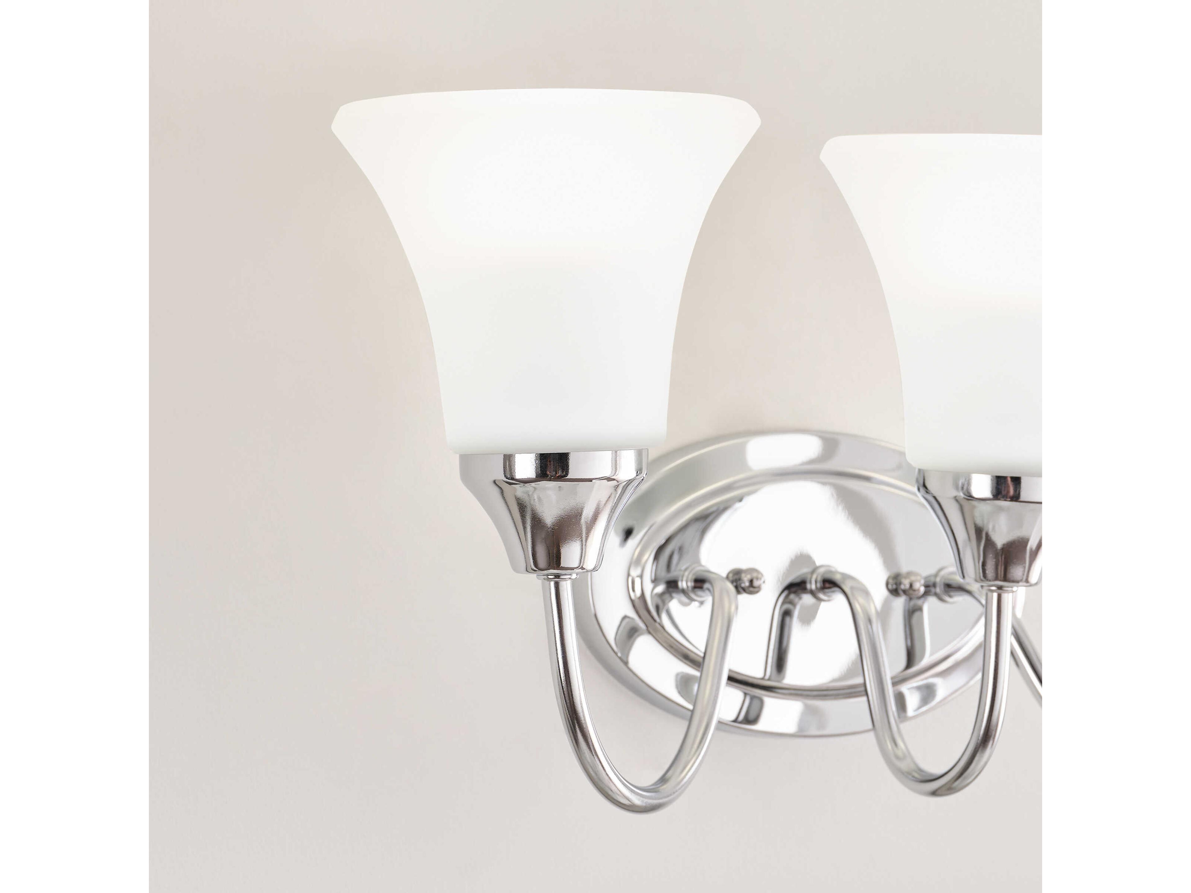Generation Lighting Holman 3-Light Chrome Glass Vanity Light