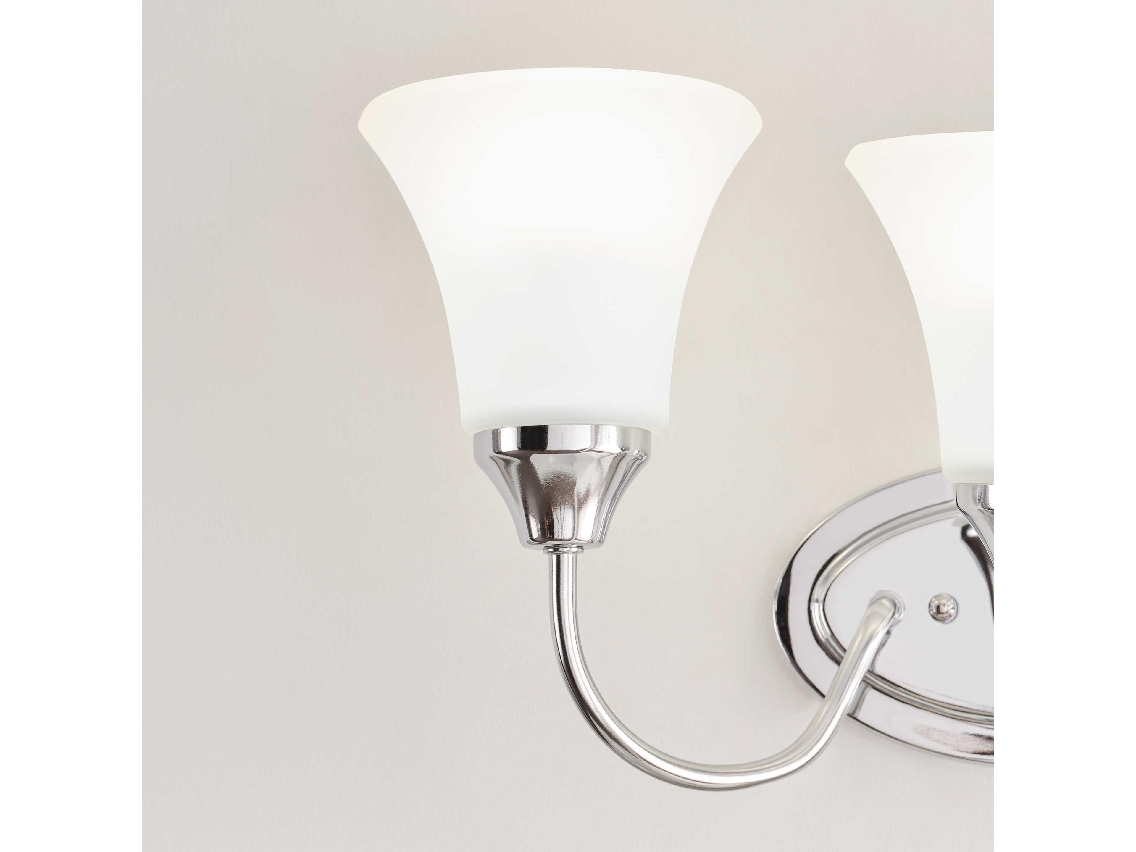 Generation Lighting Holman 3-Light Chrome Glass Vanity Light