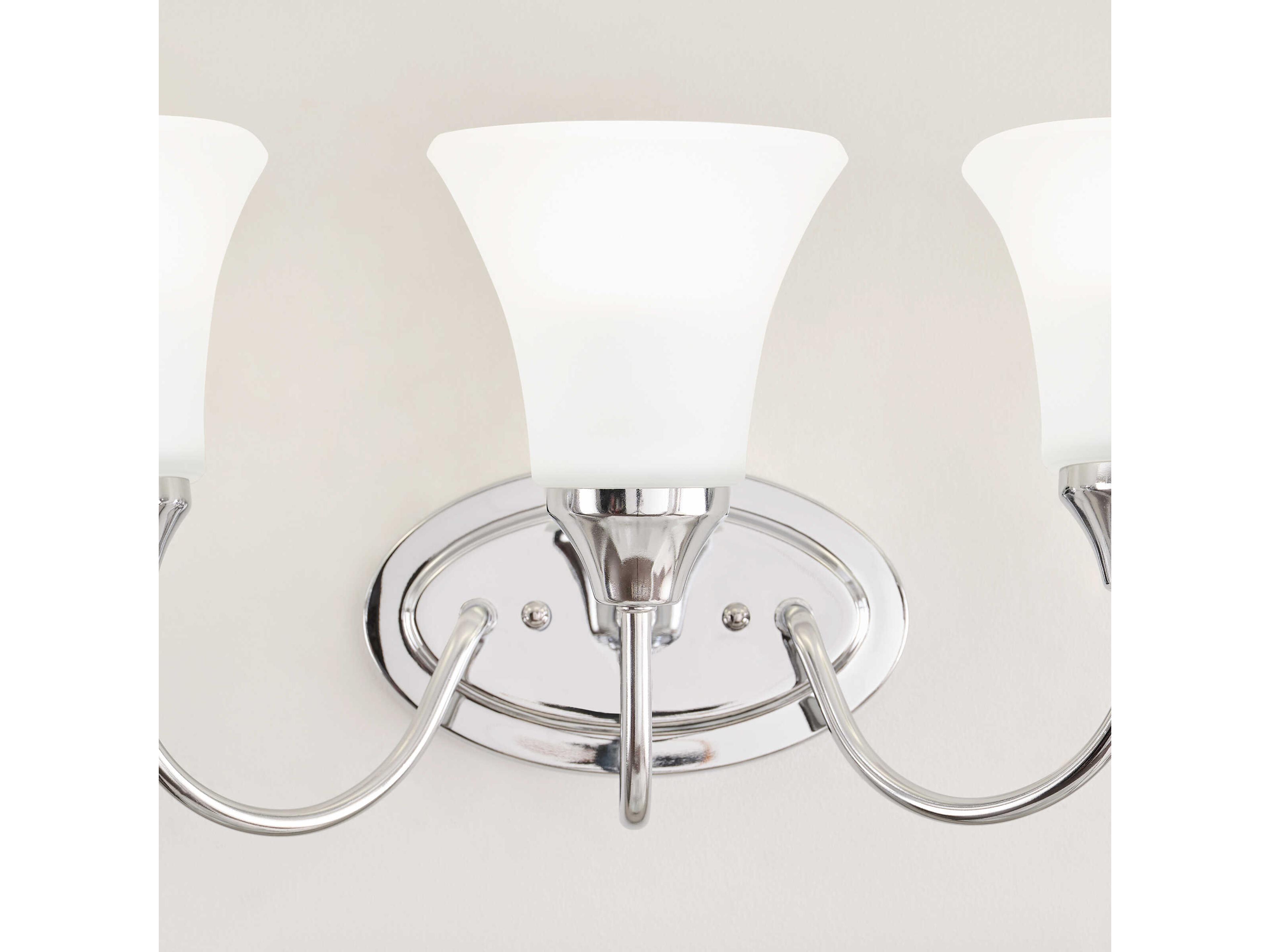 Generation Lighting Holman 3-Light Chrome Glass Vanity Light