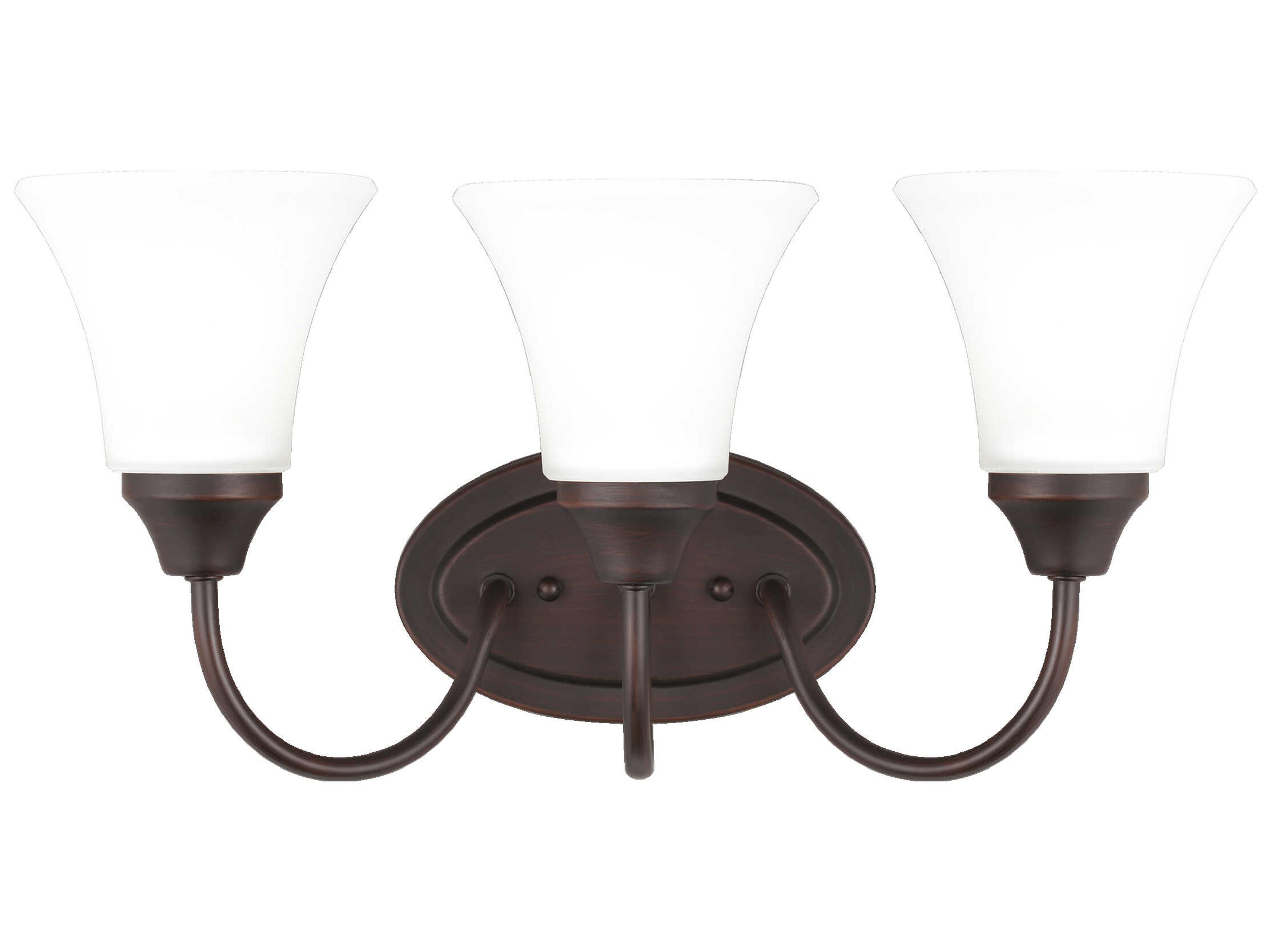 Holman 3-Light Bronze Glass Vanity Light
