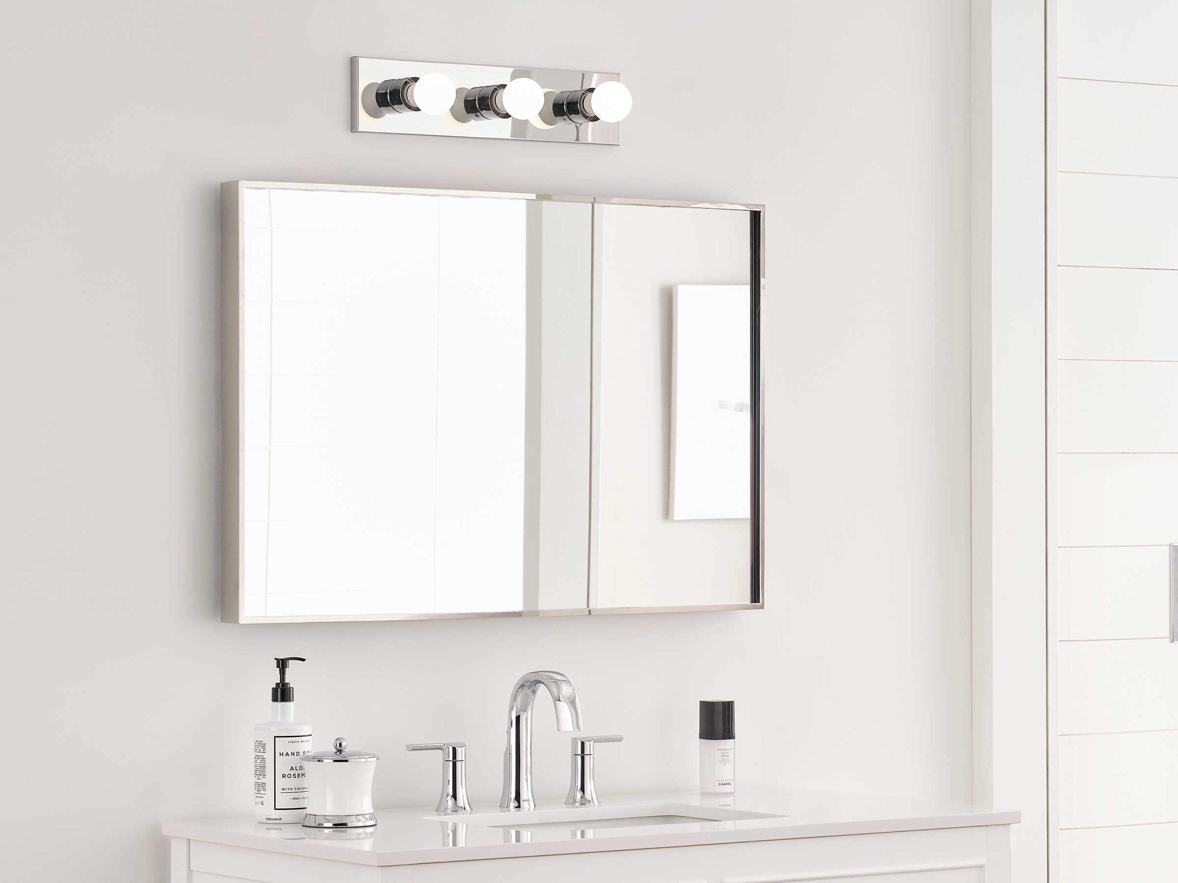 Generation Lighting Center Stage 3-Light Chrome Vanity Light