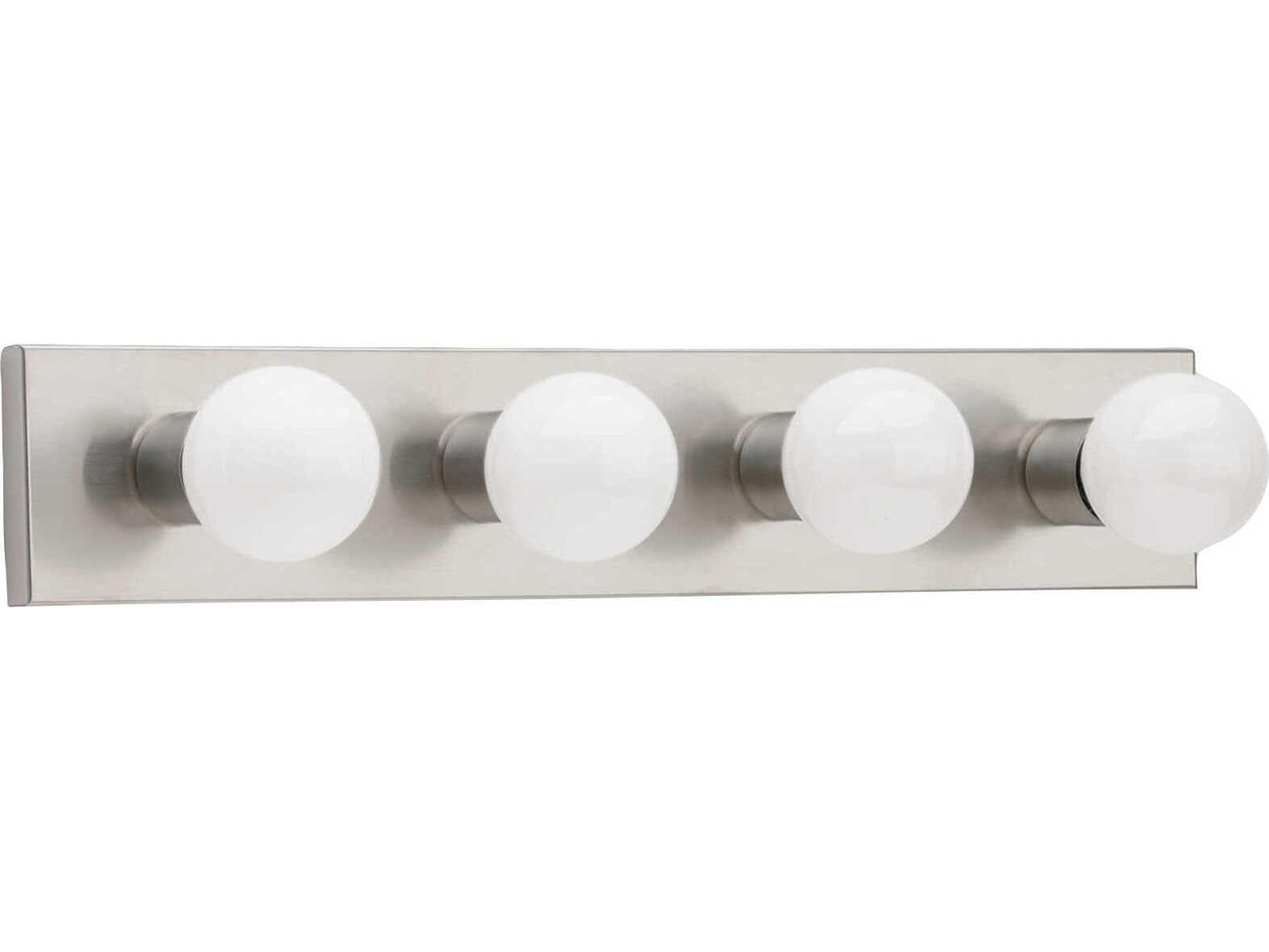 Center Stage 4-Light Brushed Stainless Steel Vanity Light