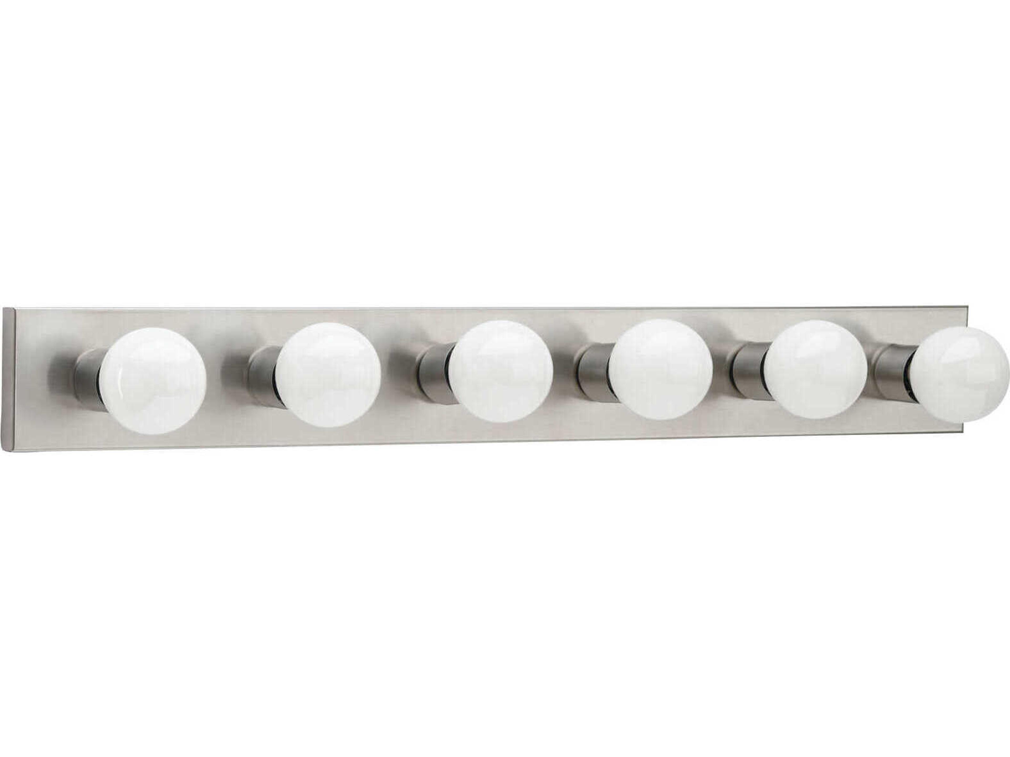 Center Stage 6-Light Brushed Stainless Steel Vanity Light