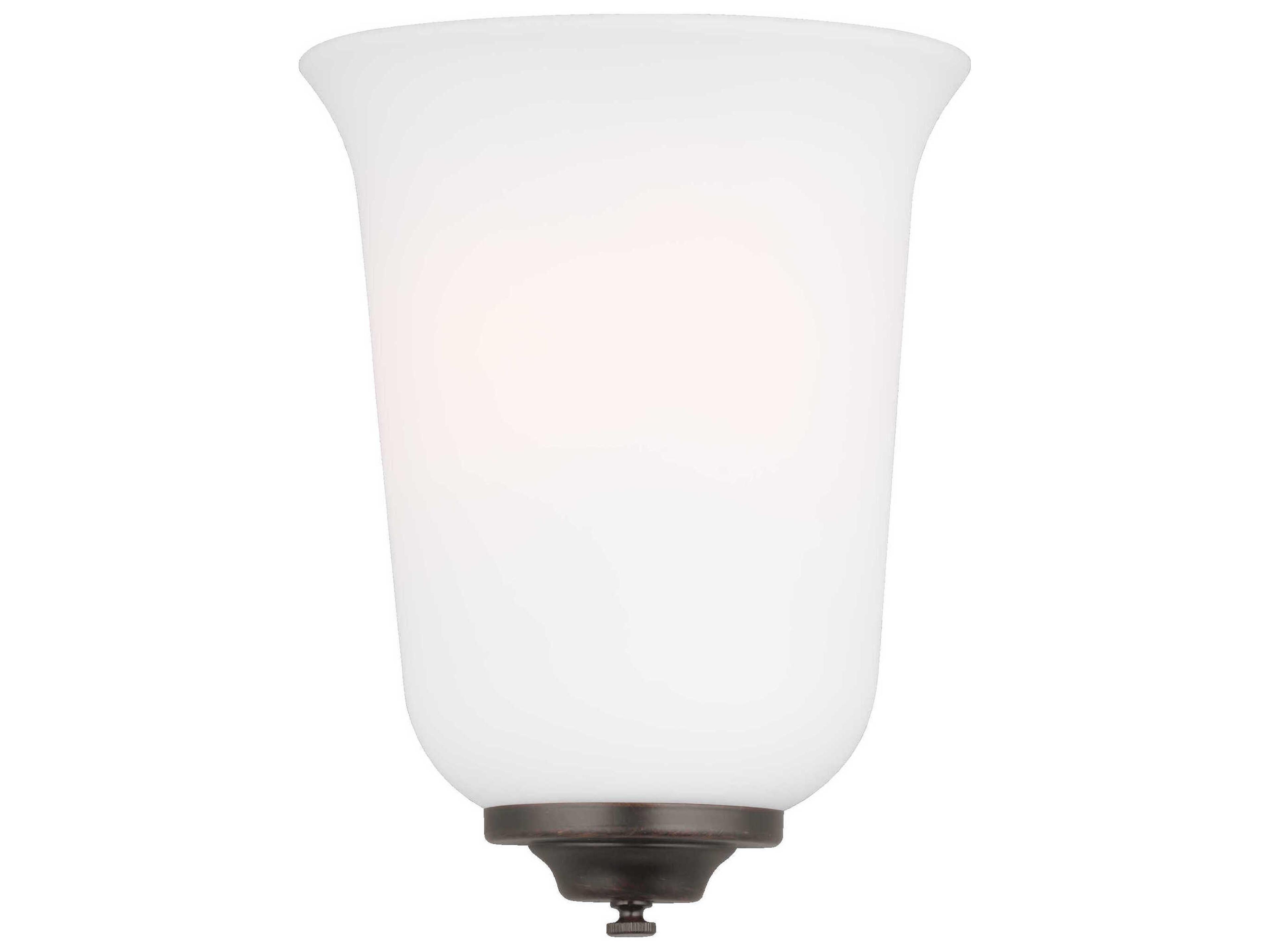 Nearu 1-Light Bronze Glass Wall Sconce