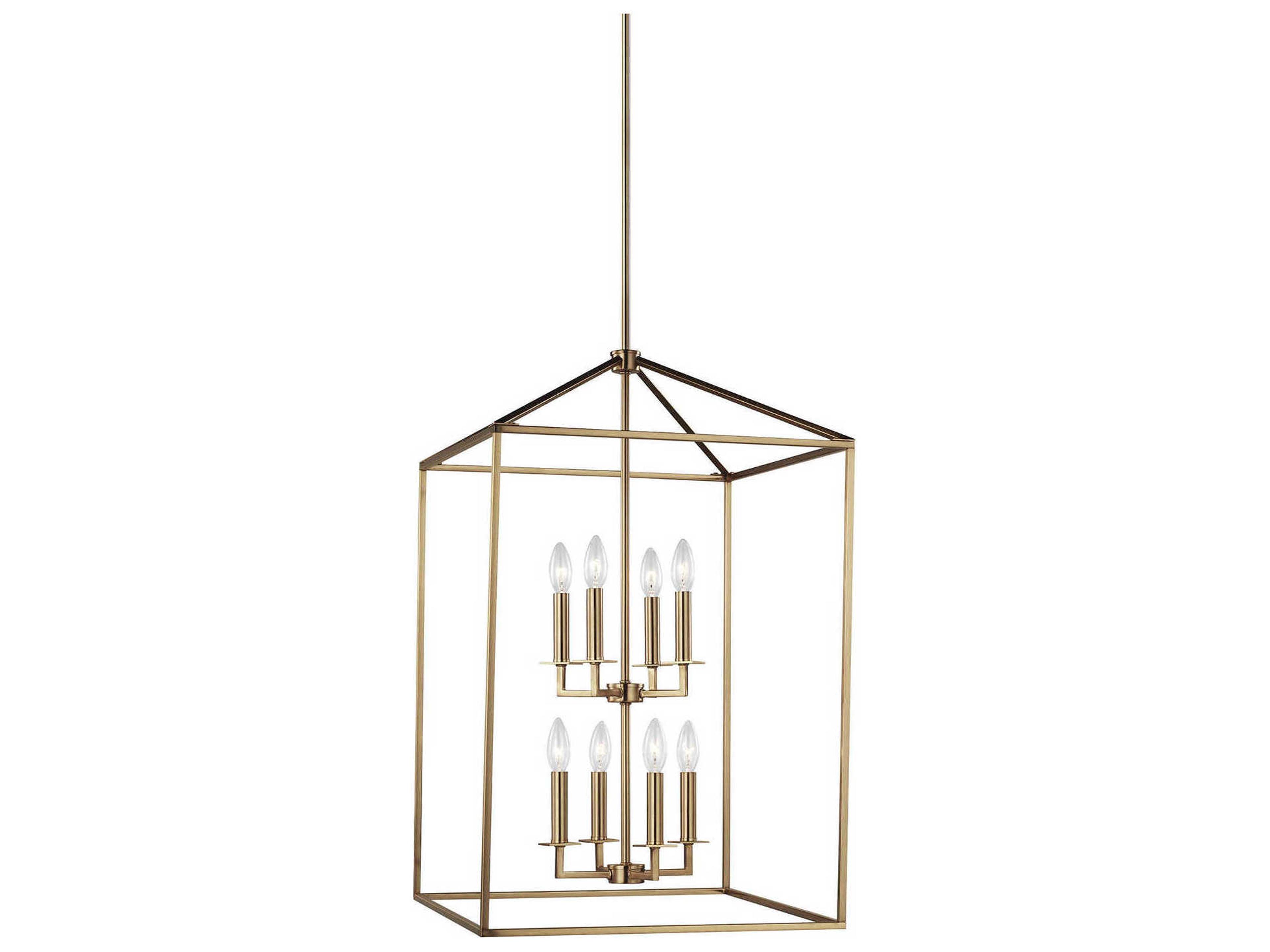 Perryton 8-Light Satin Brass Pendant