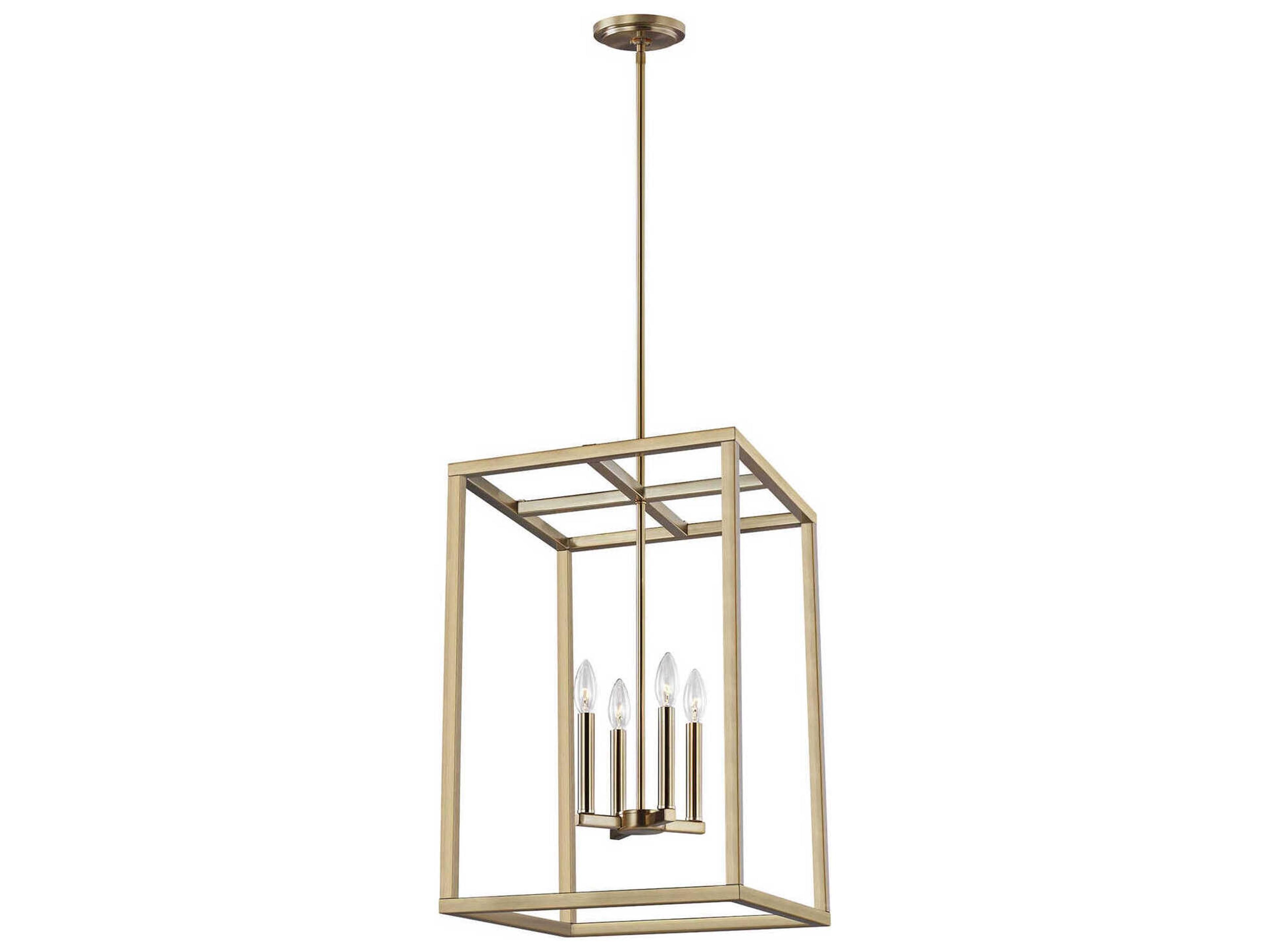 Moffet Street 4-Light Satin Brass Pendant