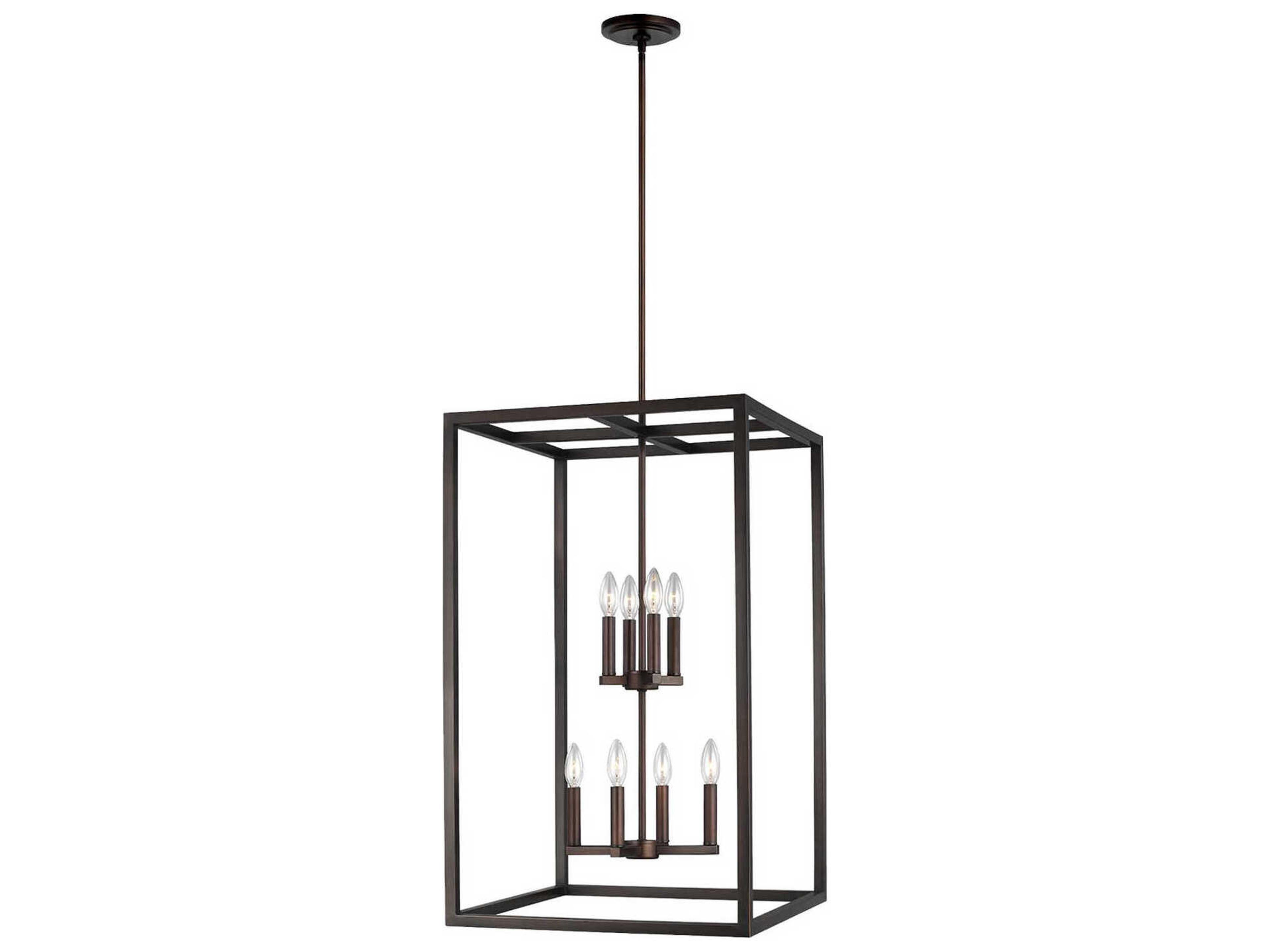 Moffet Street 8-Light Bronze Tiered Pendant