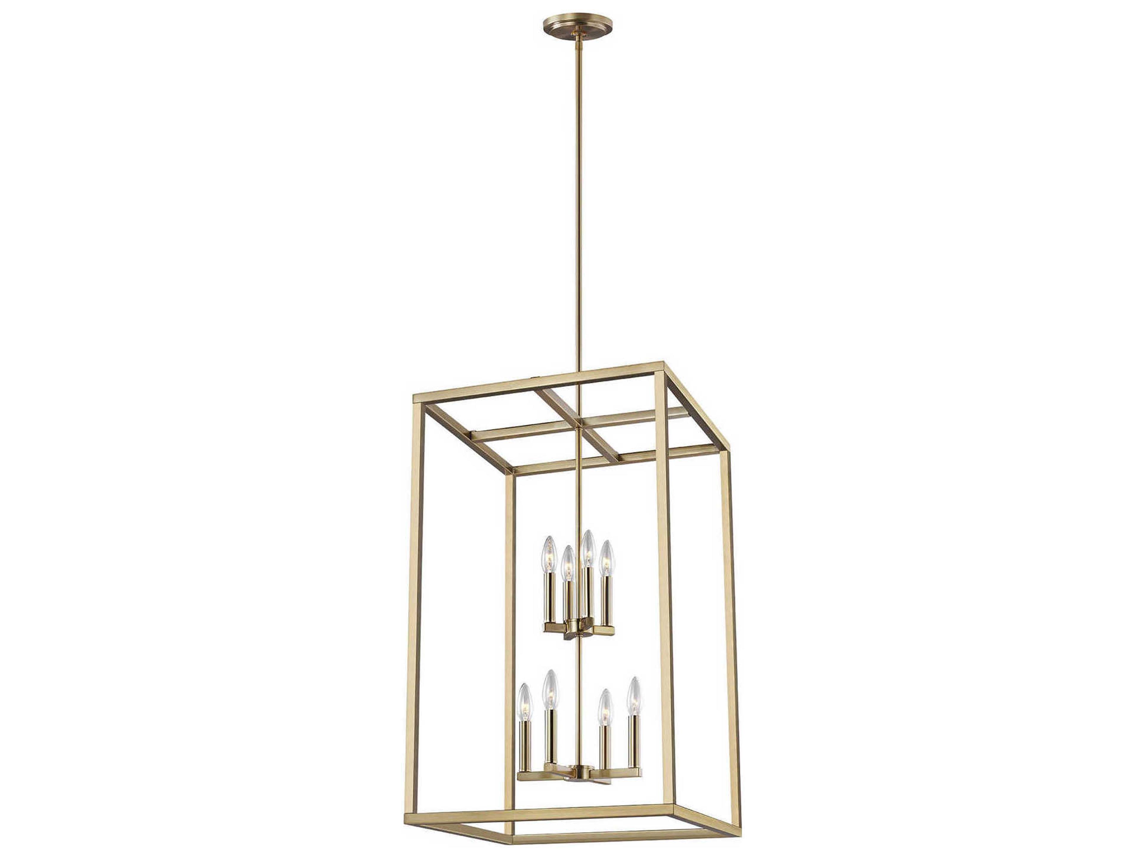 Moffet Street 8-Light Satin Brass Pendant