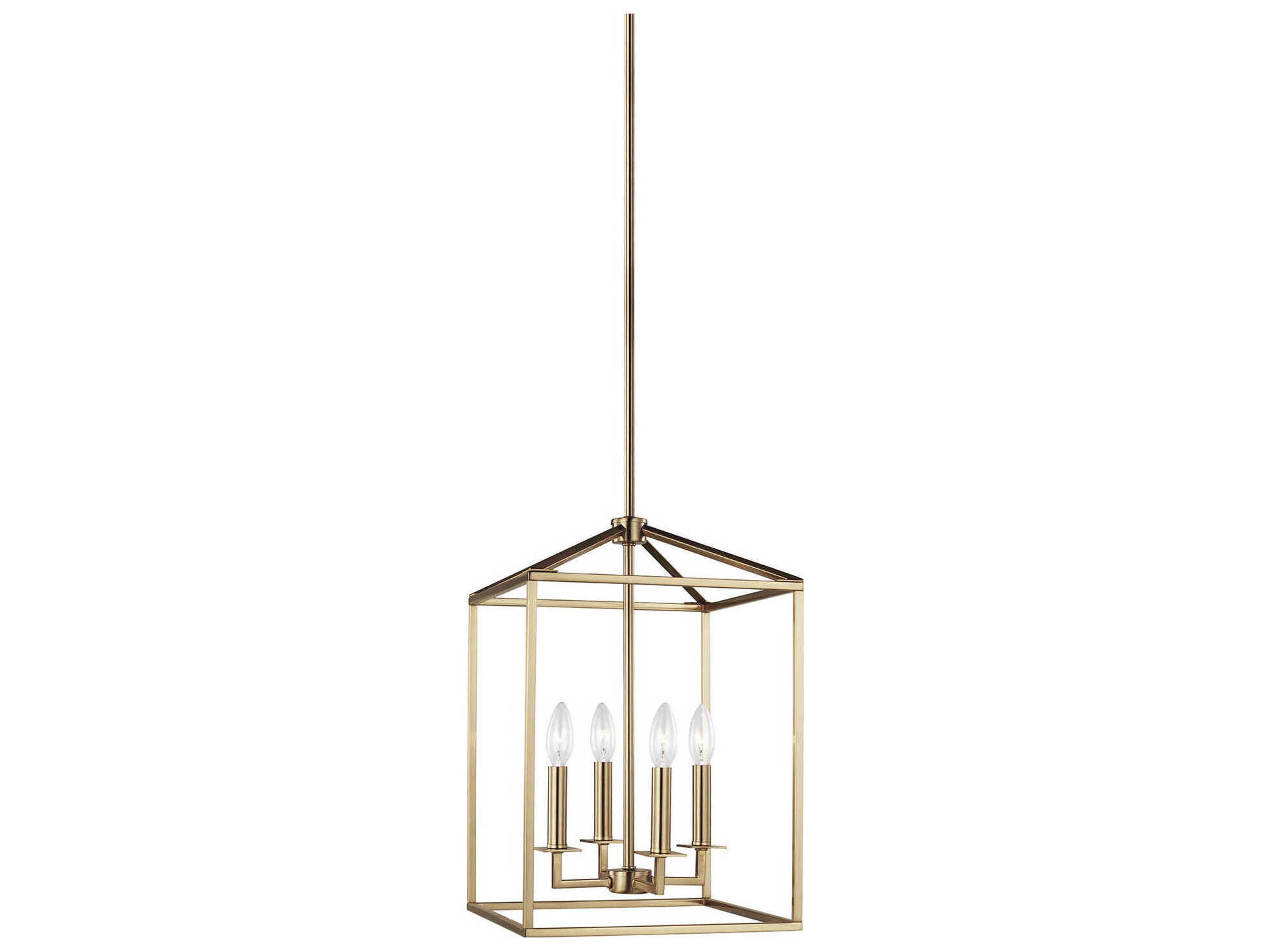 Perryton 4-Light Satin Brass Mini Pendant