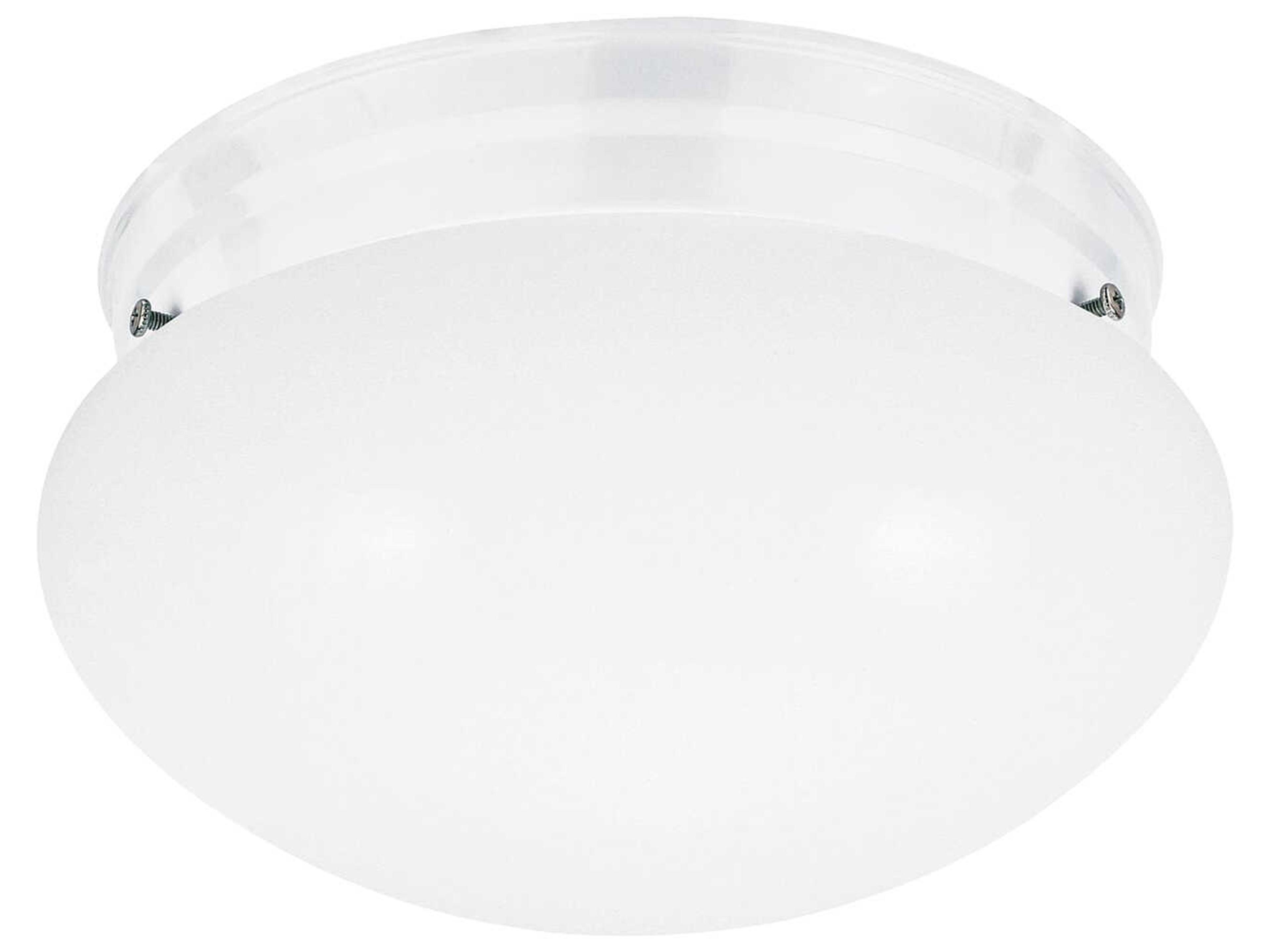 Webster 1-Light White Glass Flush Mount
