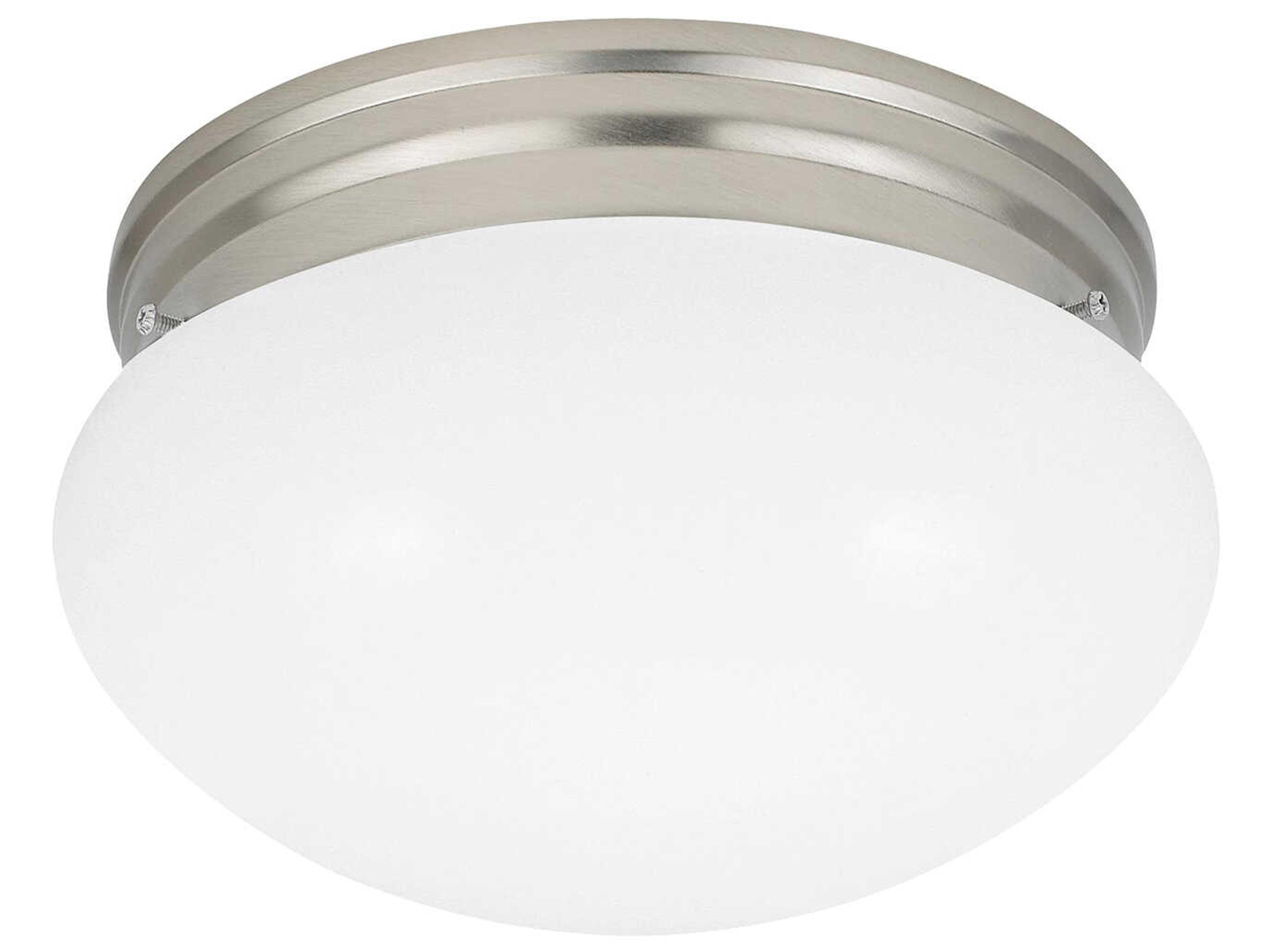 Webster 2-Light Brushed Nickel Glass Flush Mount