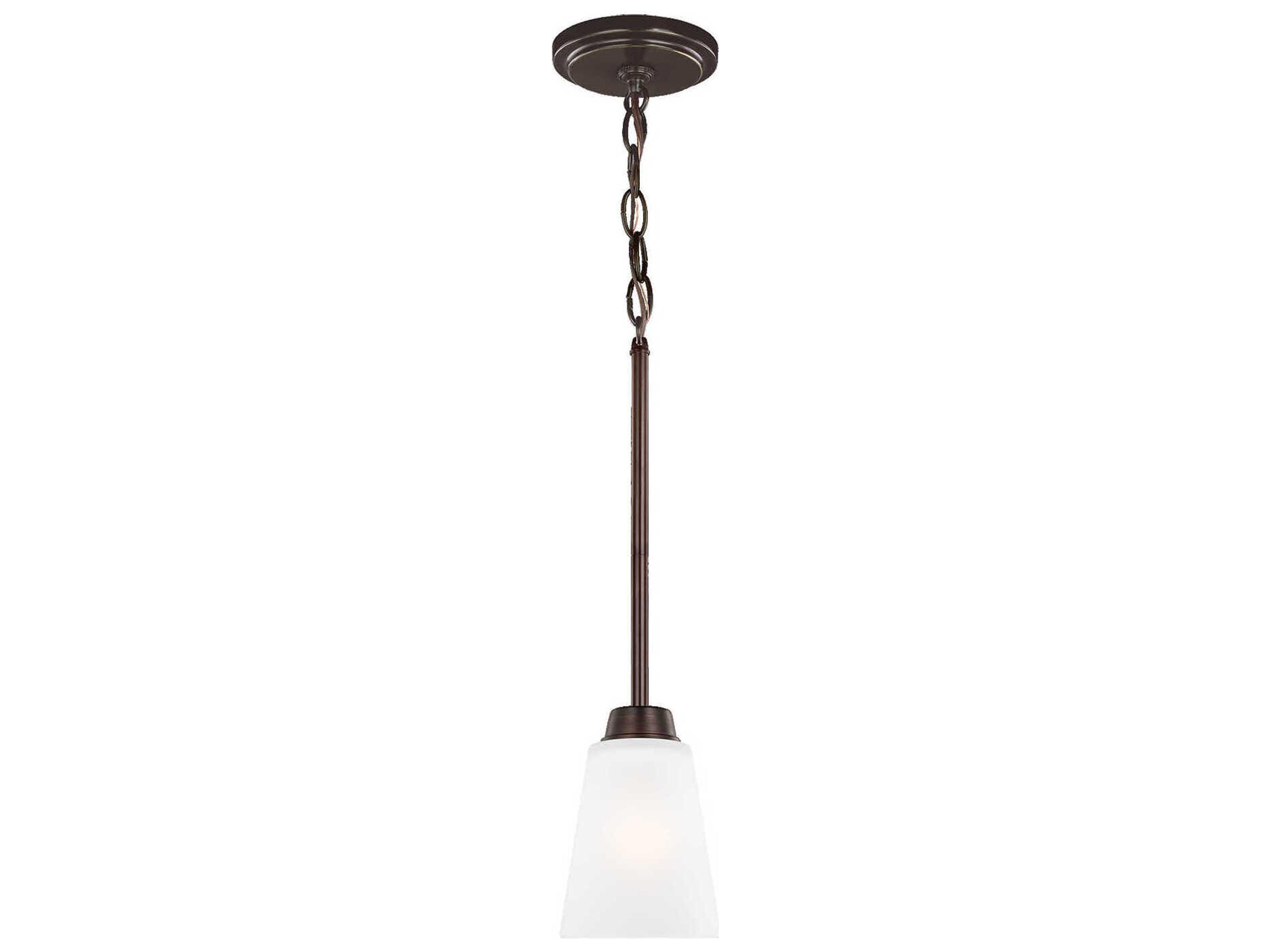 Kerrville 1-Light Bronze Glass Bell Mini Pendant