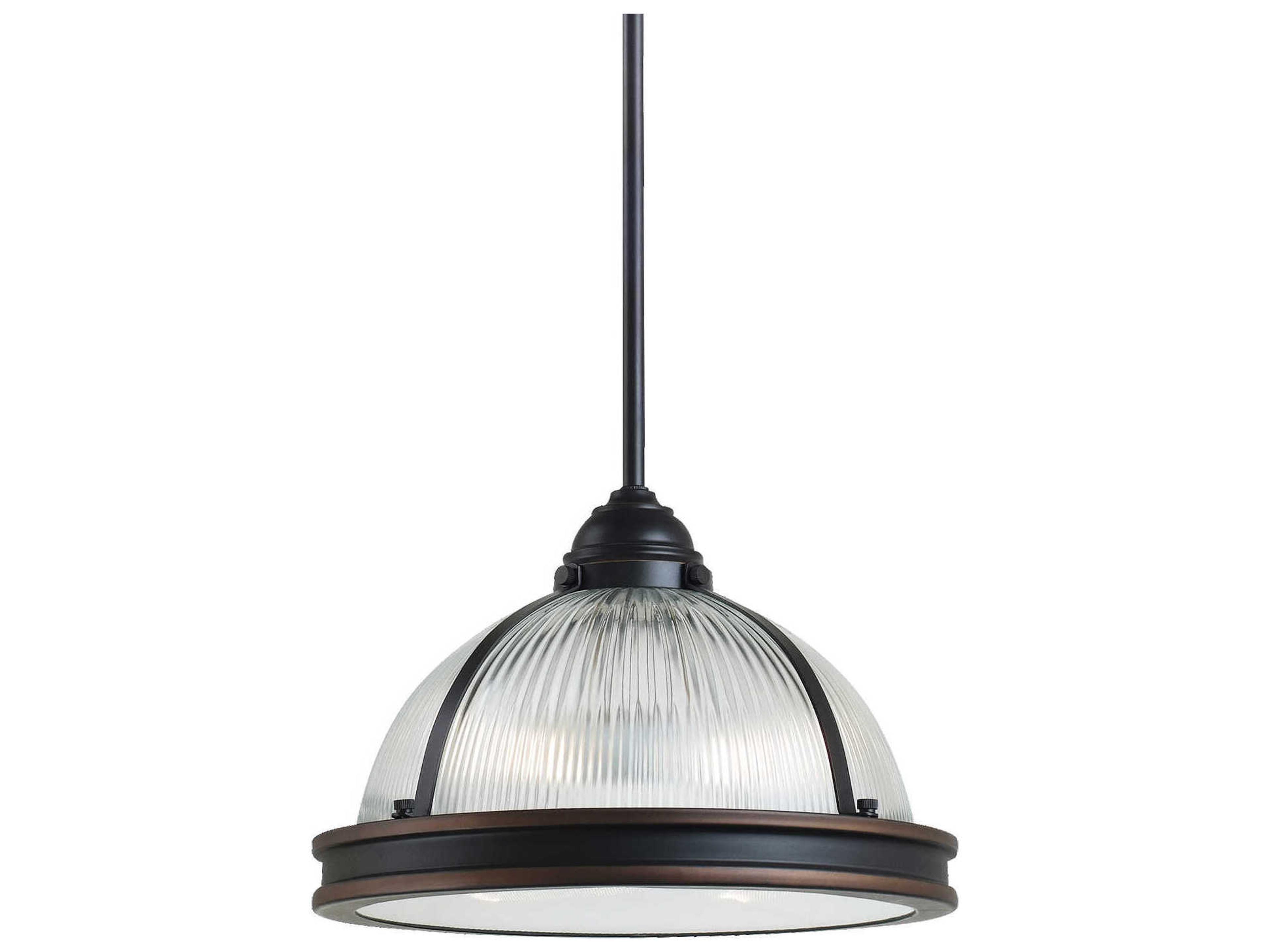 Pratt Street Prismatic 2-Light Pendant Light in Autumn Bronze