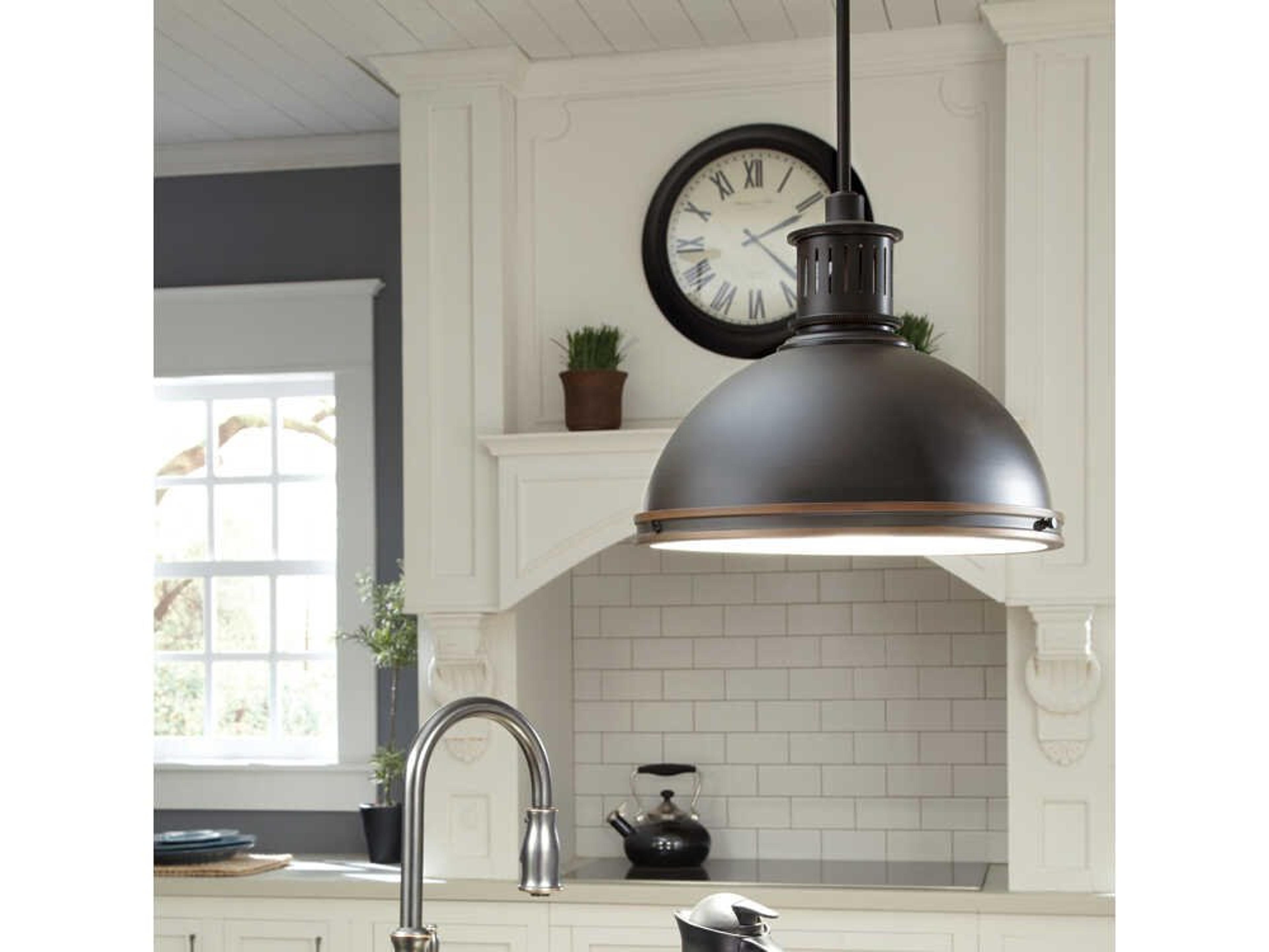 Generation Lighting Pratt Street 3-Light Autumn Bronze Glass Dome Pendant