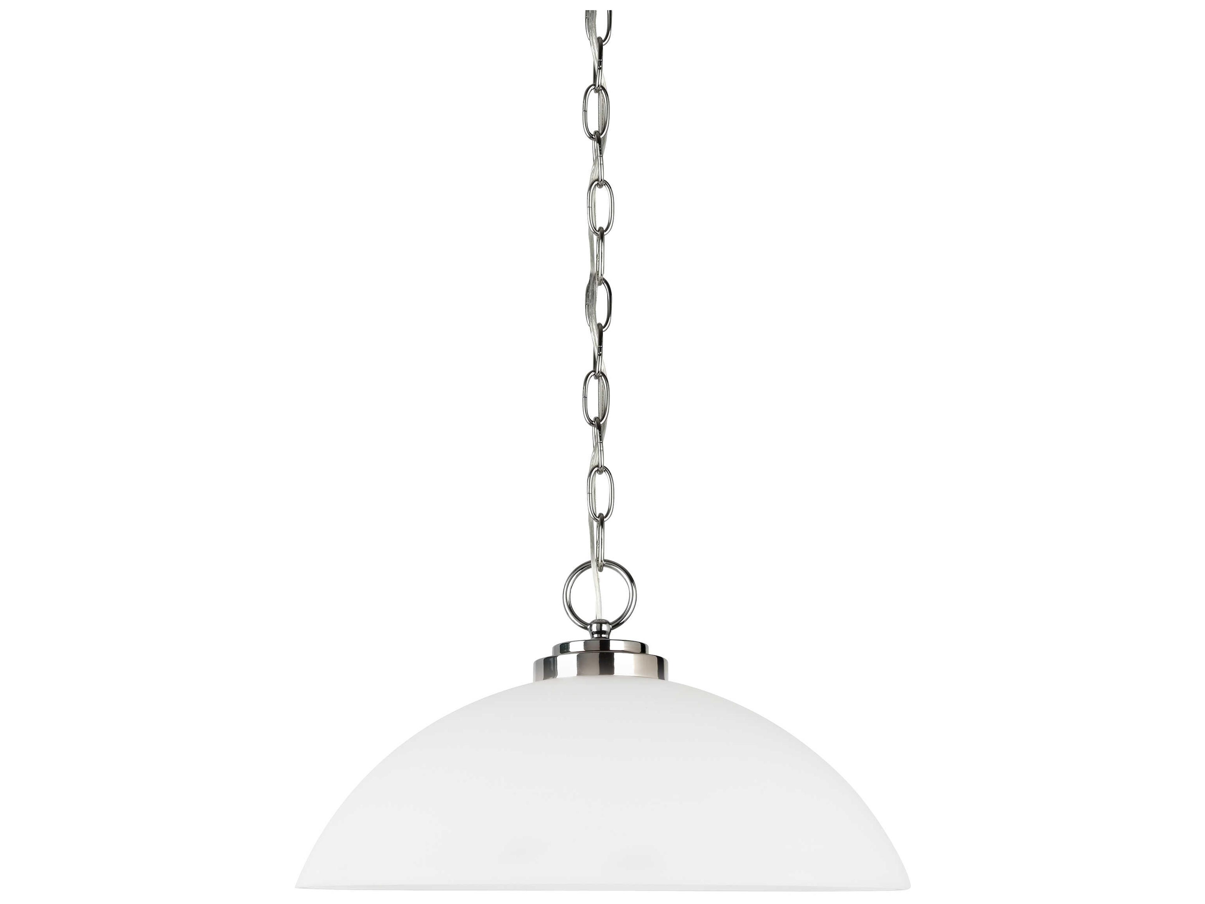 Oslo 1-Light Chrome Glass Dome Pendant