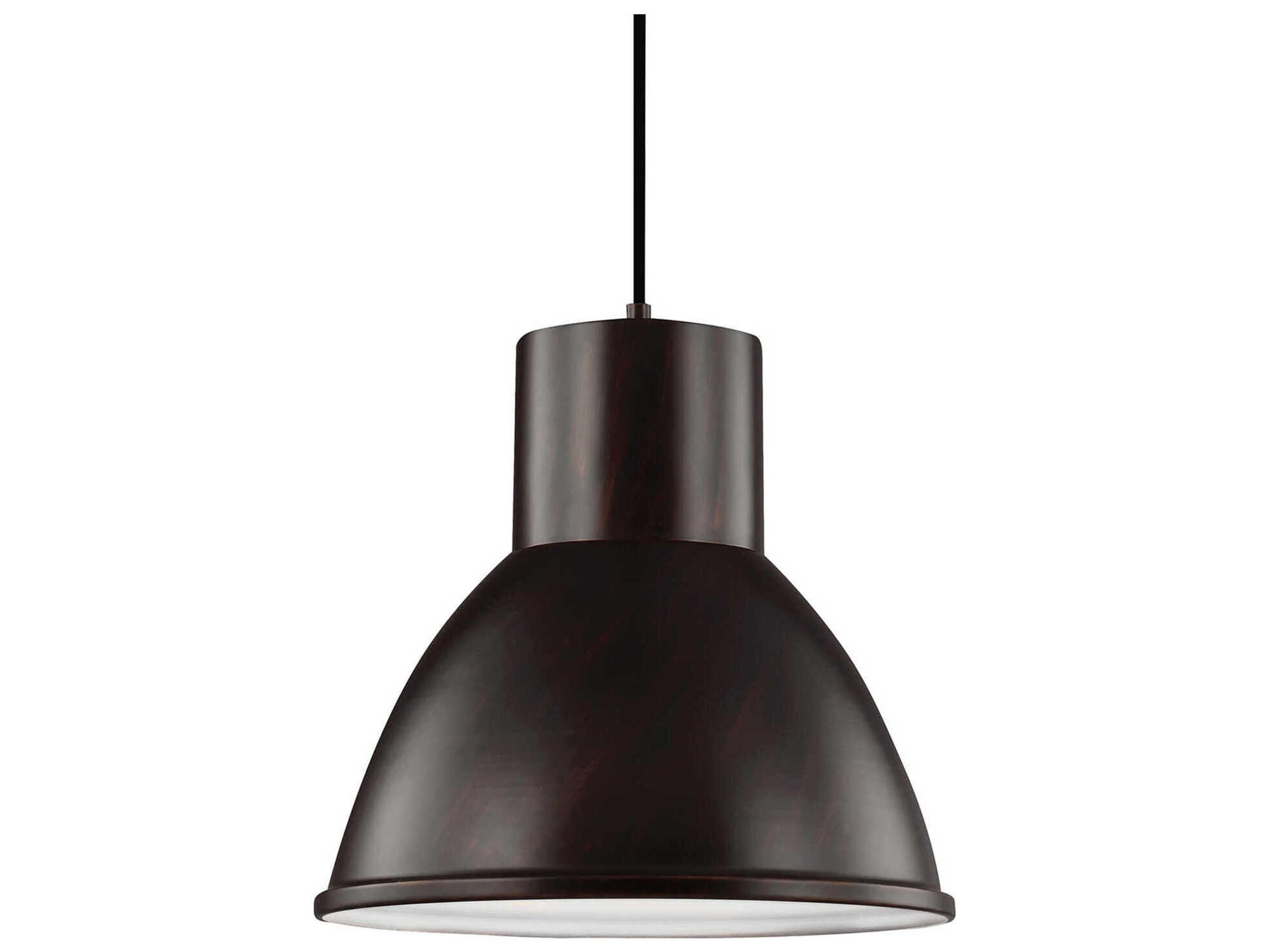 Division Street 1-Light Bronze Dome Pendant