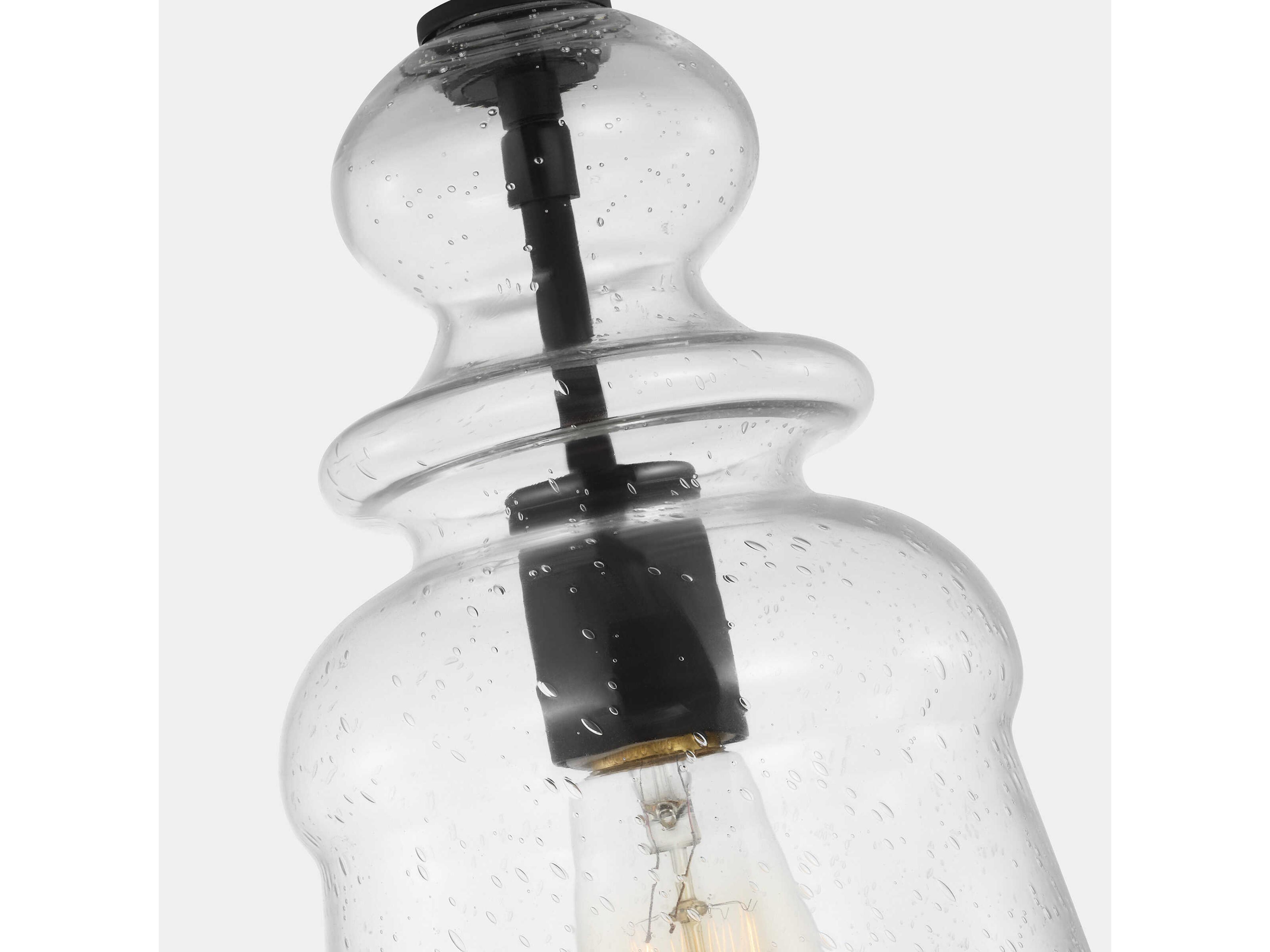 Generation Lighting Kea 1-Light Midnight Black Bell Mini Pendant