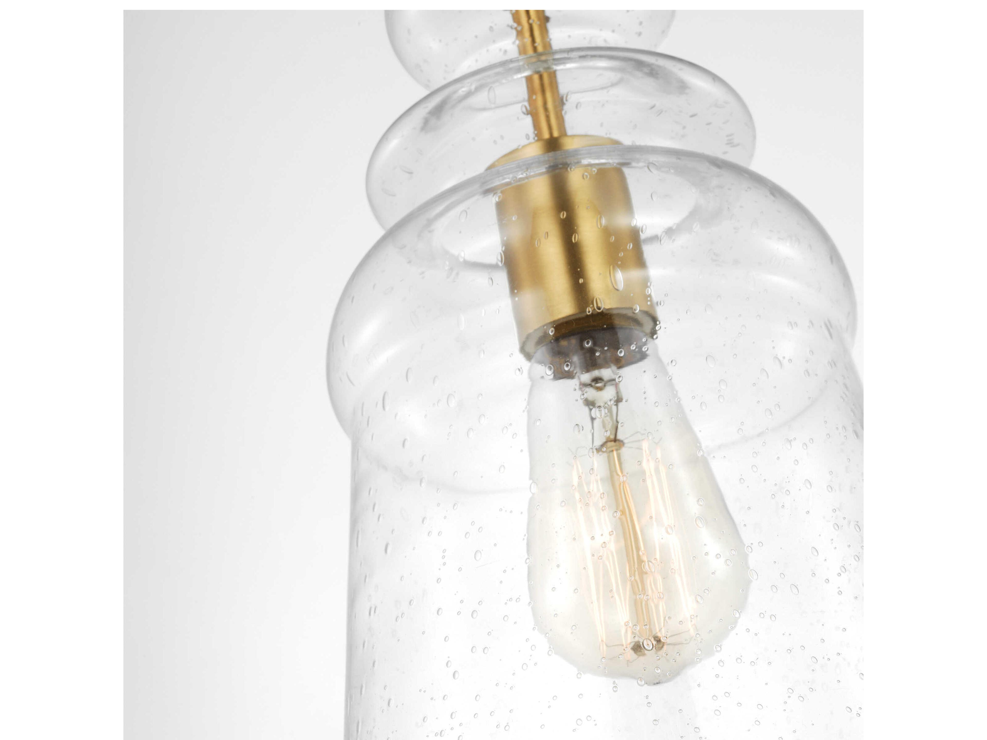 Generation Lighting Kea 1-Light Satin Brass Bell Mini Pendant