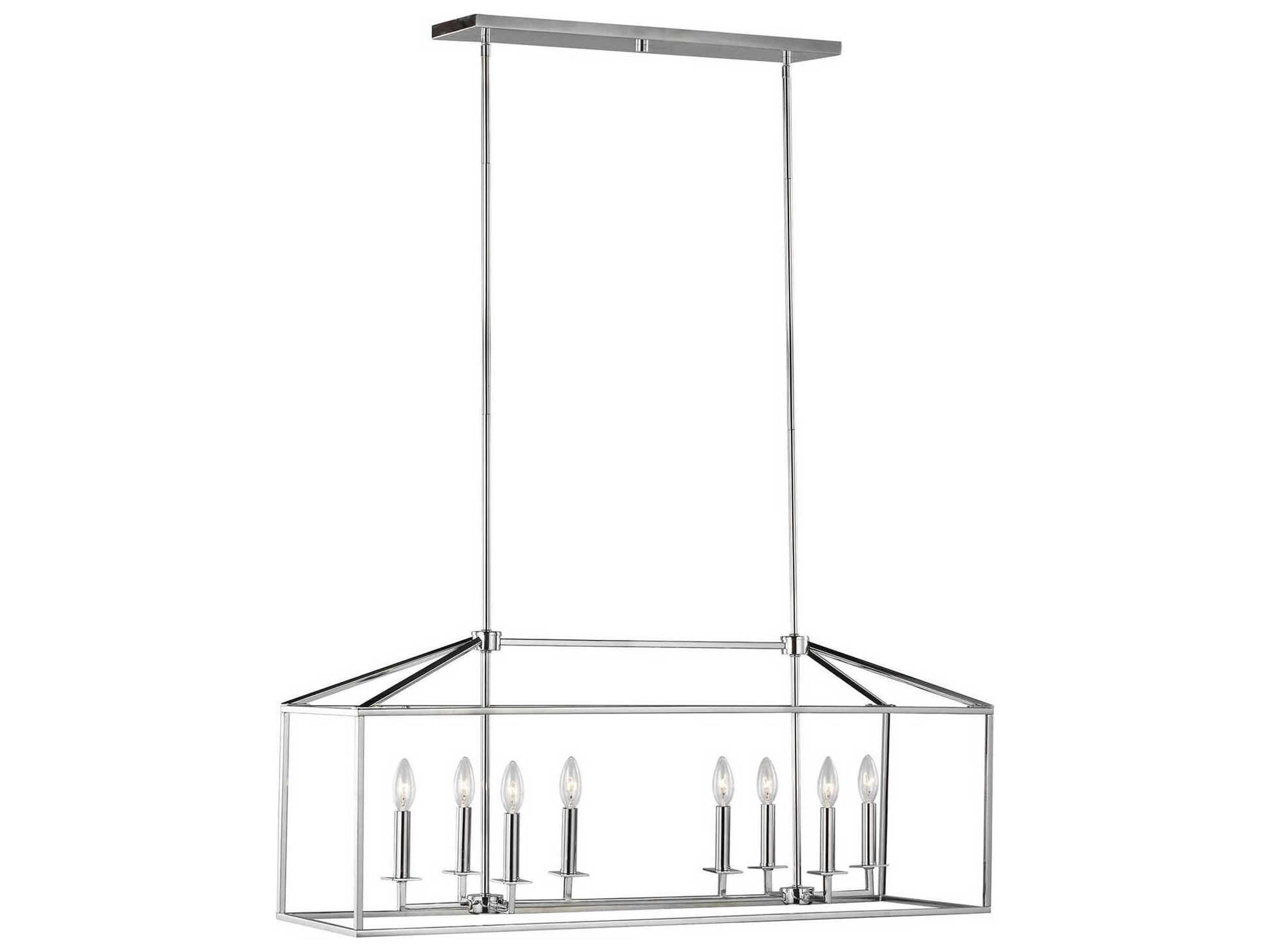Perryton 8-Light Linear Chandelier in Chrome