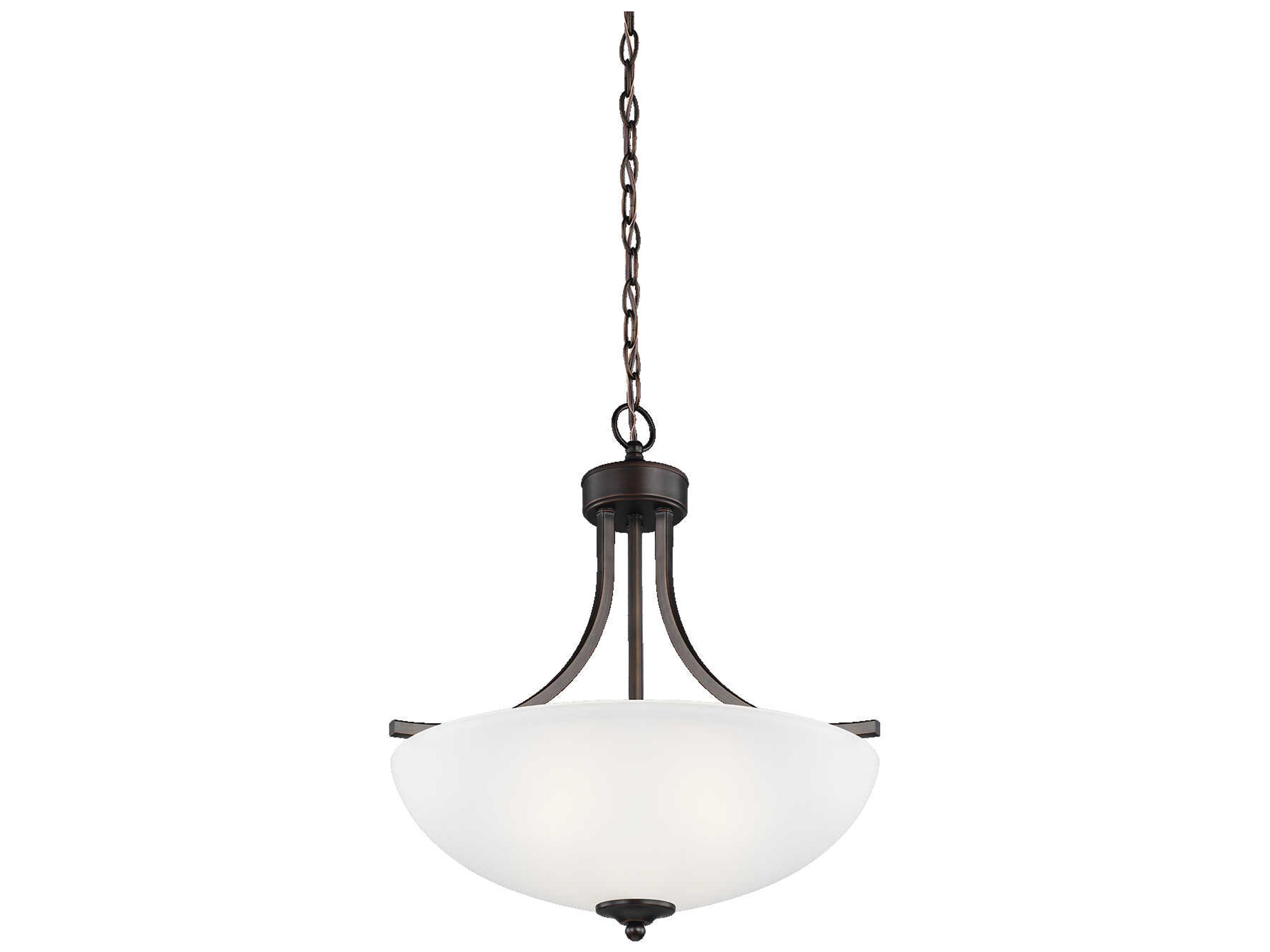 Geary 3-Light Outdoor Pendant Light in Bronze